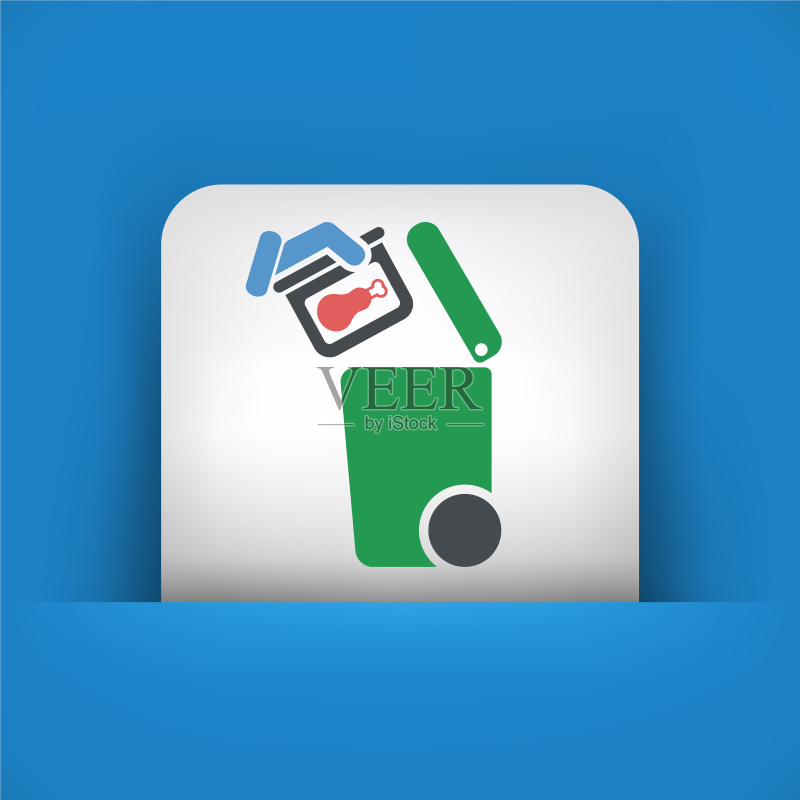 分类废物收集图标插画图片素材