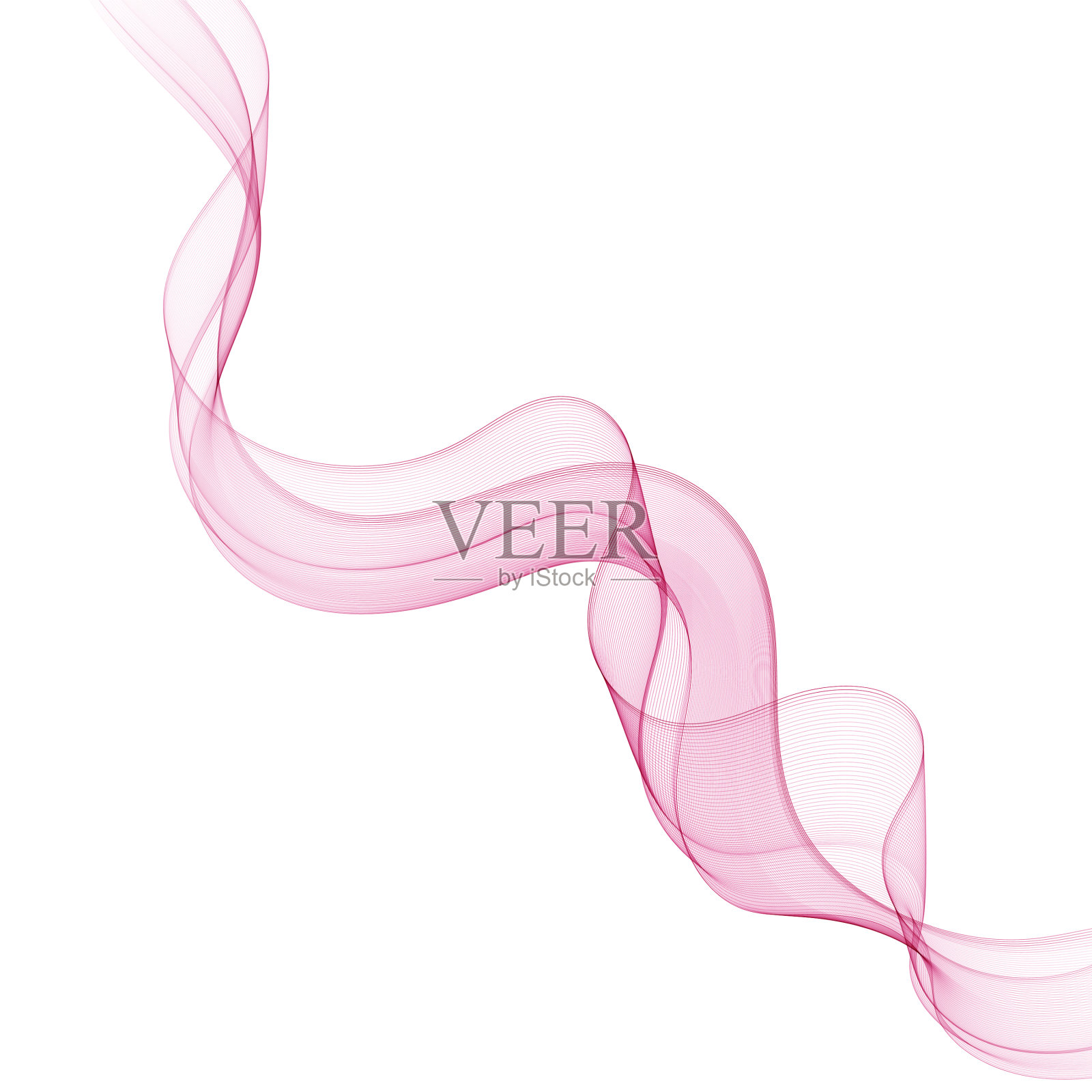 抽象粉红波背景插画图片素材