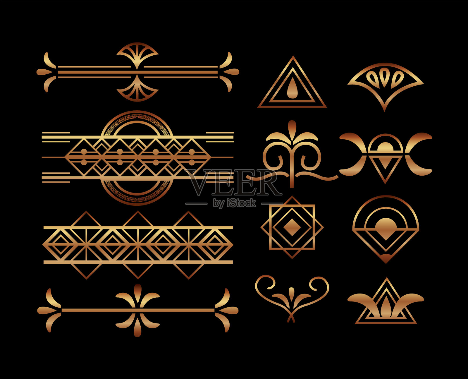 装饰艺术的框架和边框插画图片素材