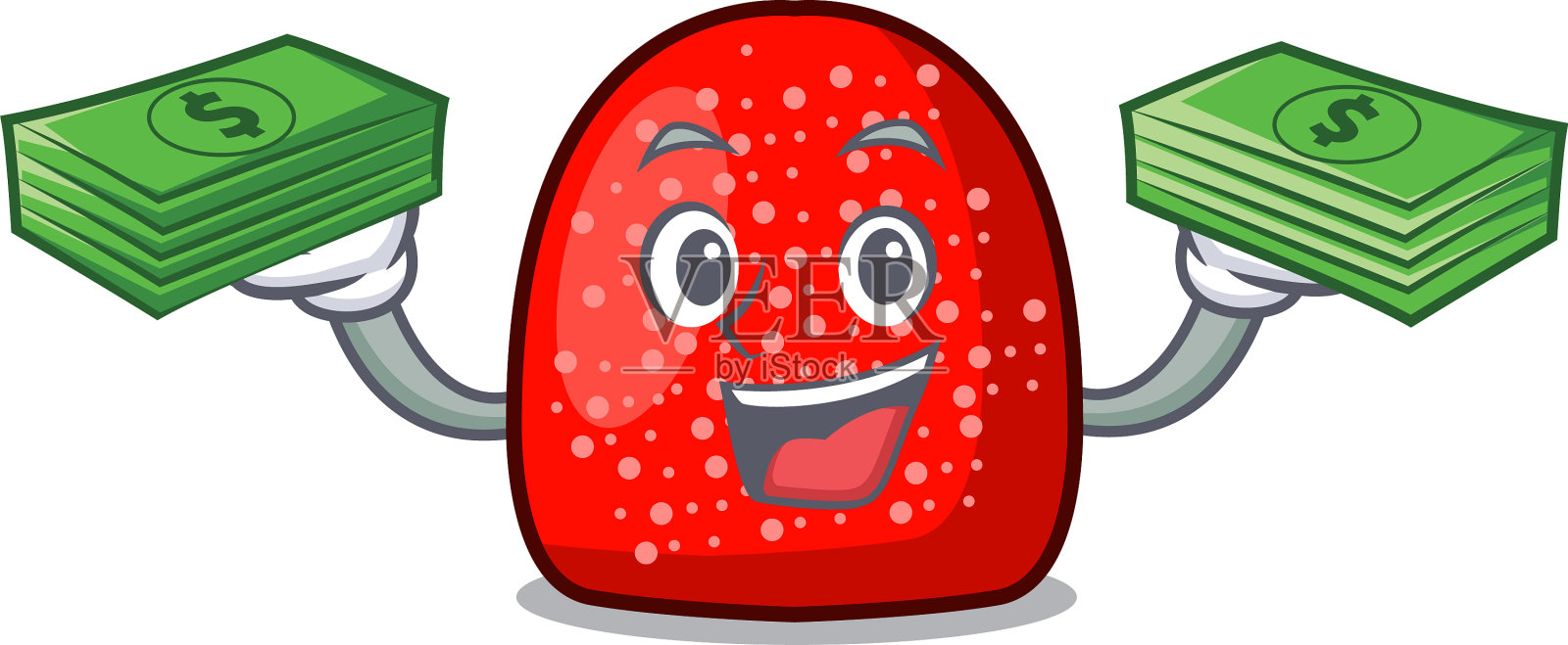 与钱袋软糖吉祥物卡通风格设计元素图片