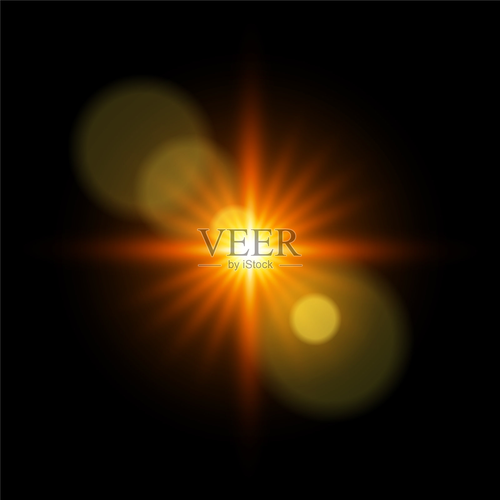 透明阳光特殊透镜光晕插画图片素材