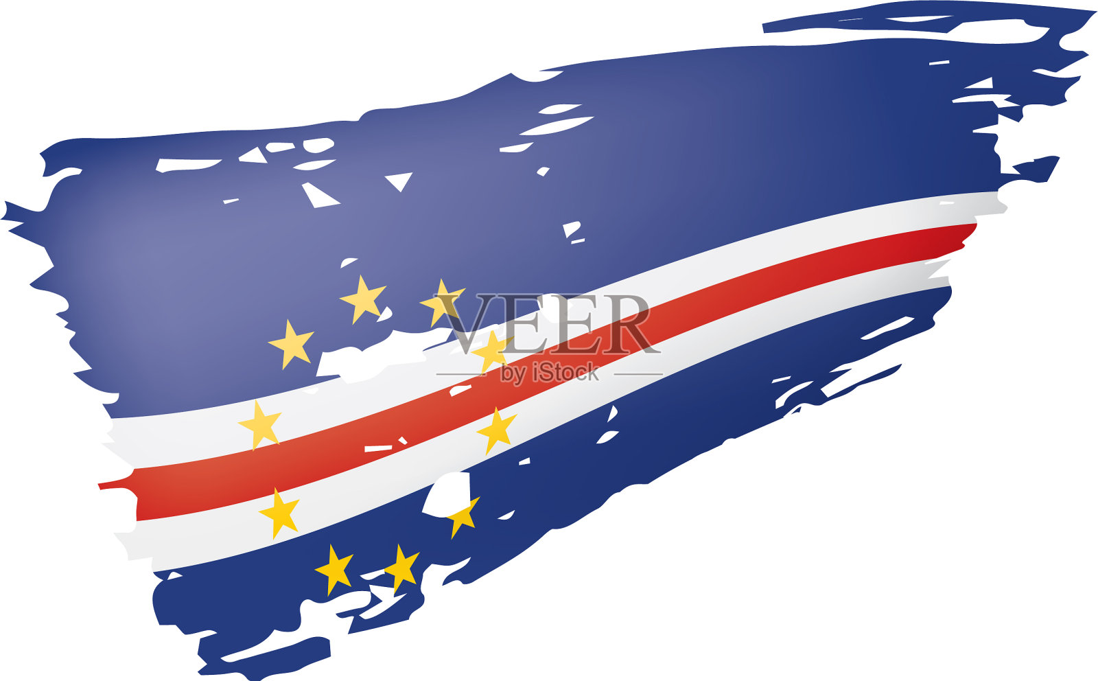 佛得角国旗上的白色设计元素图片