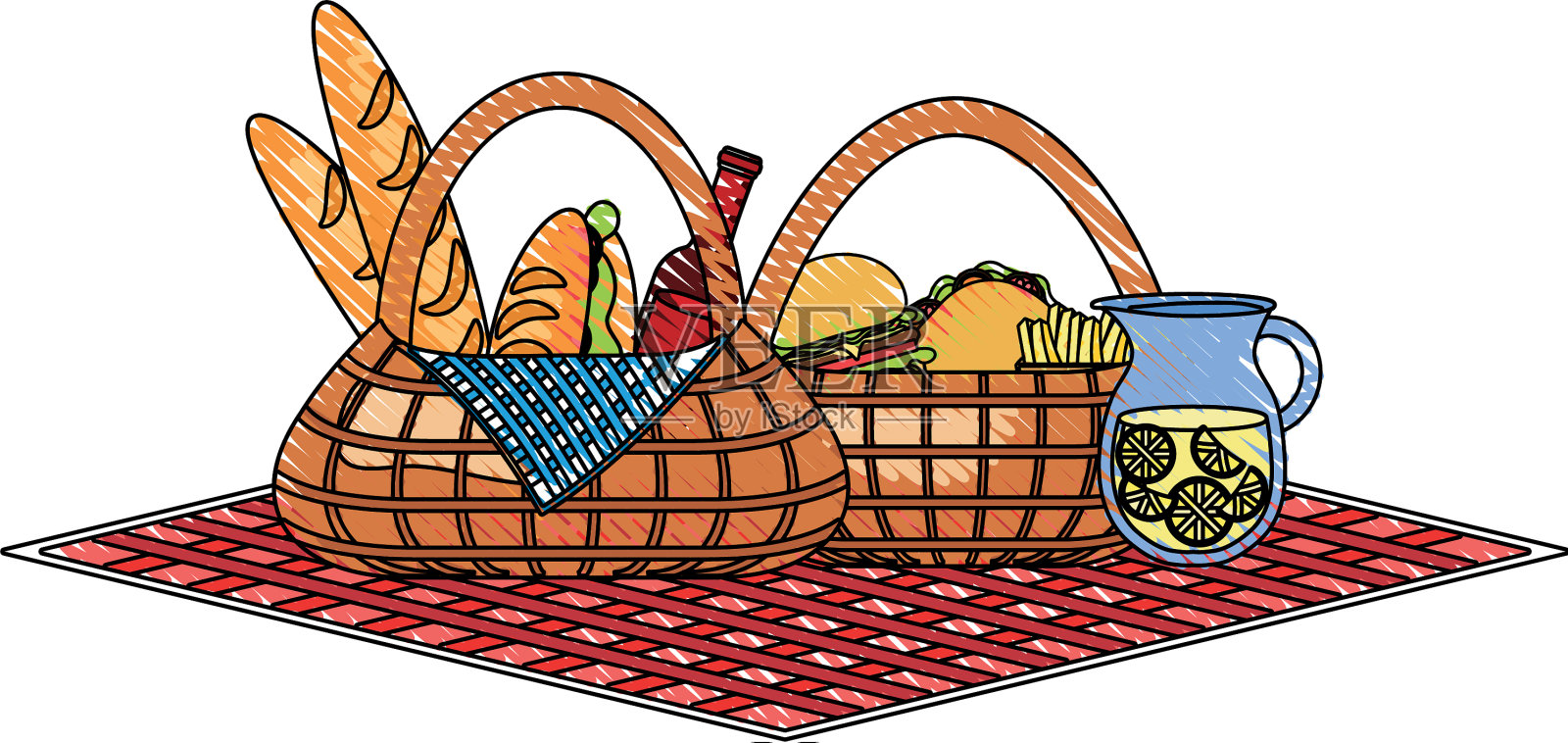 野餐的形象设计元素图片