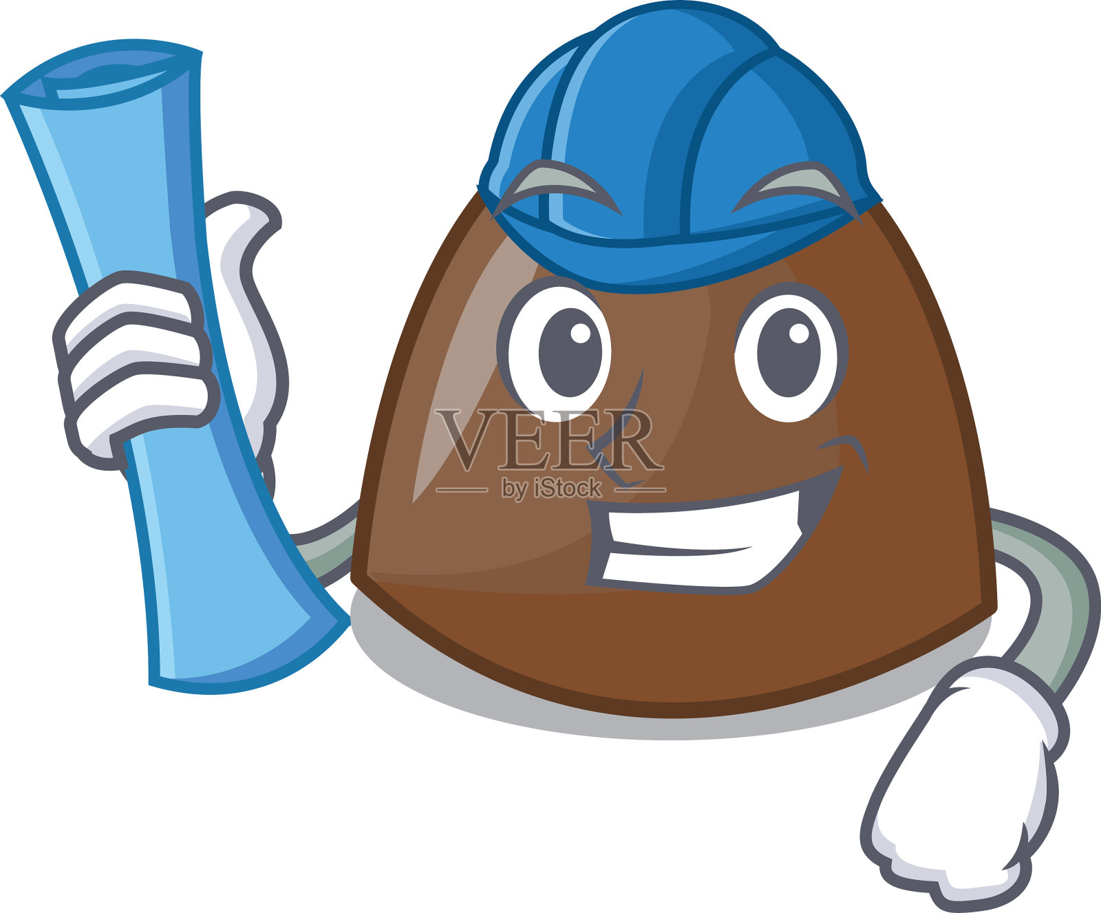 建筑师巧克力糖果人物卡通设计元素图片