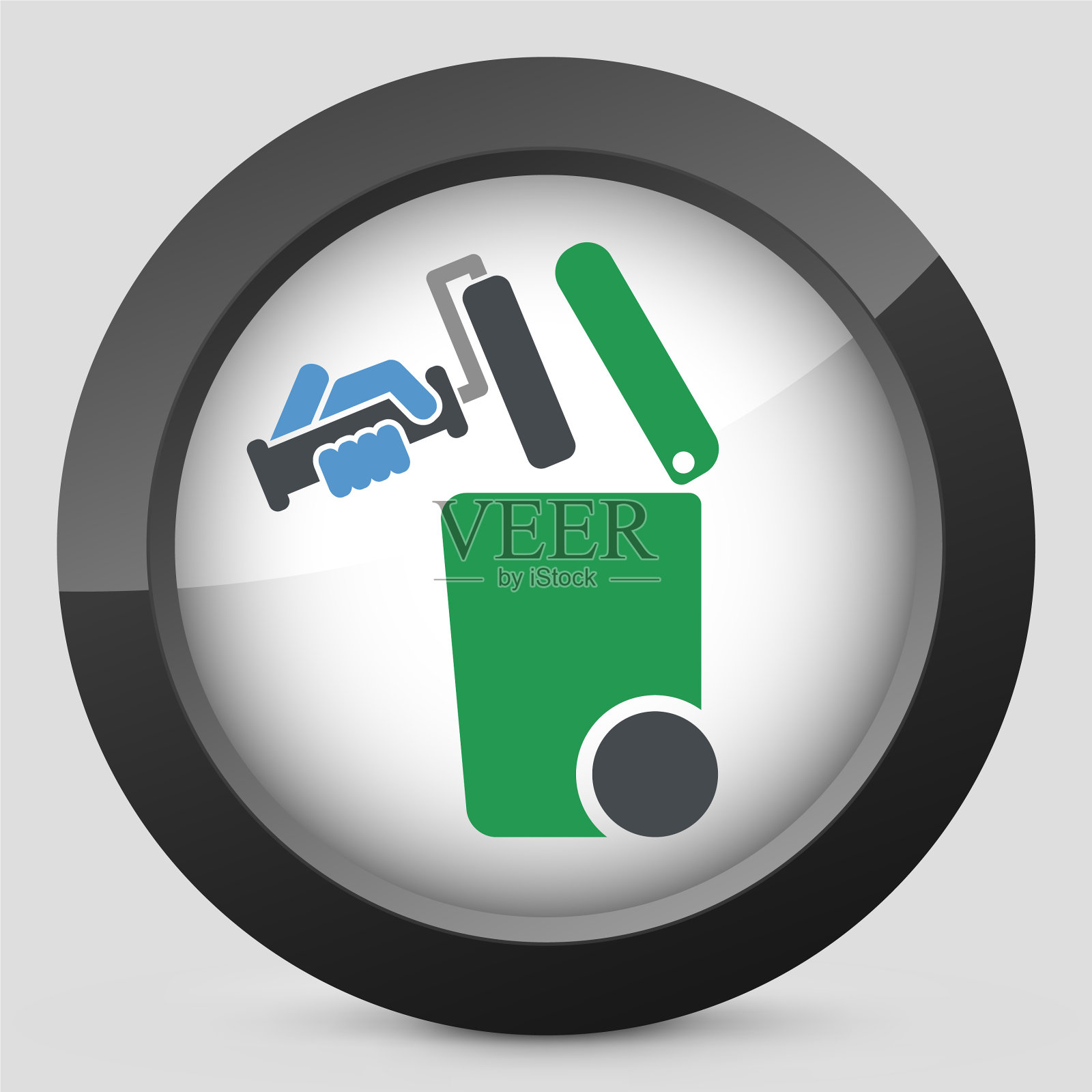 分类废物收集图标插画图片素材