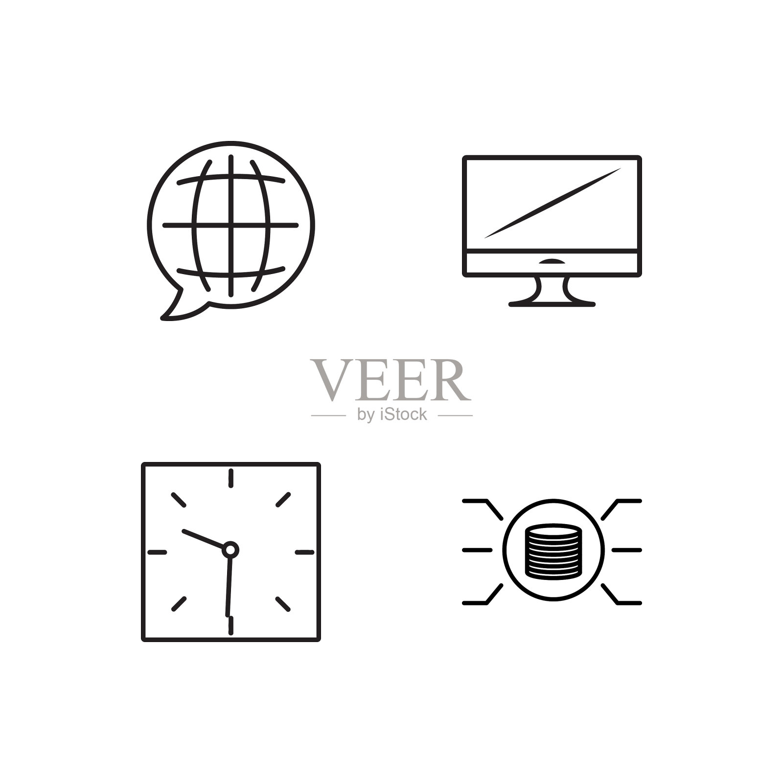 业务简单概述图标集图标素材