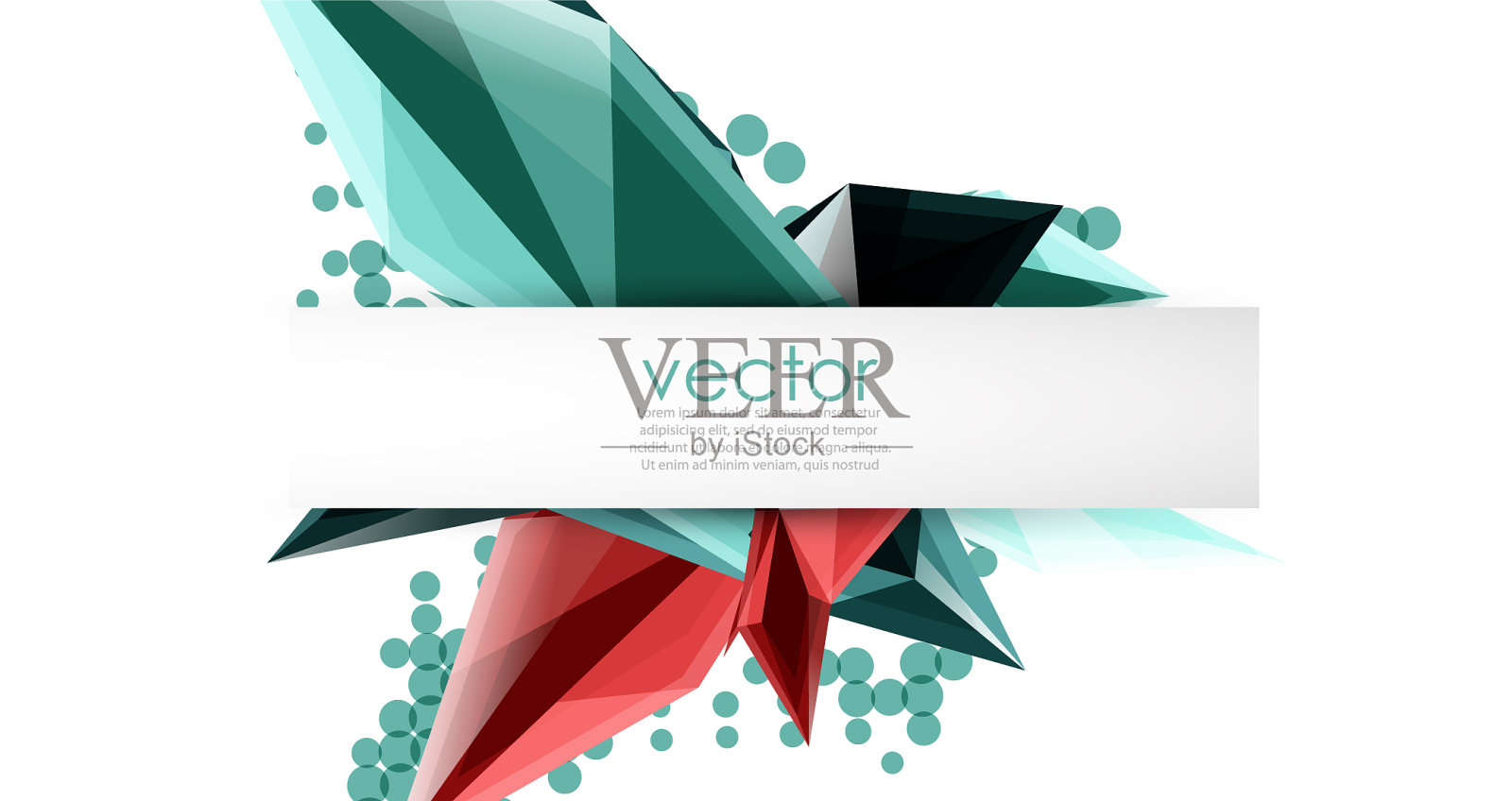 彩色盛开的水晶设计元素图片