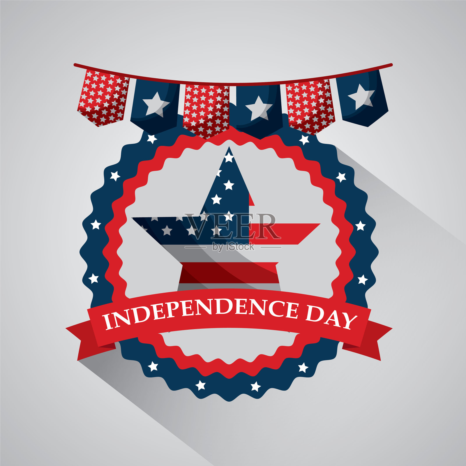 美国独立日插画图片素材