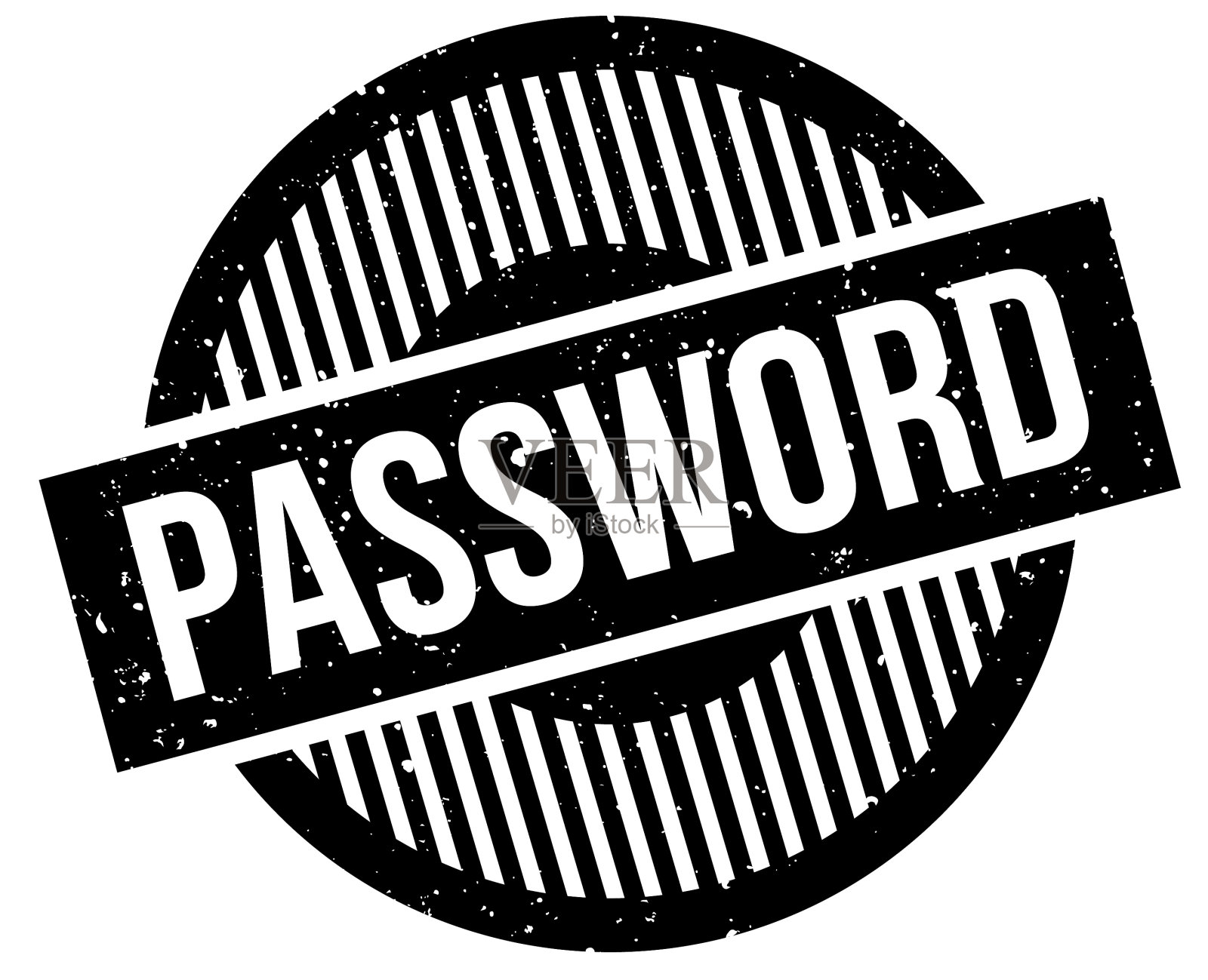 密码橡皮图章设计元素图片