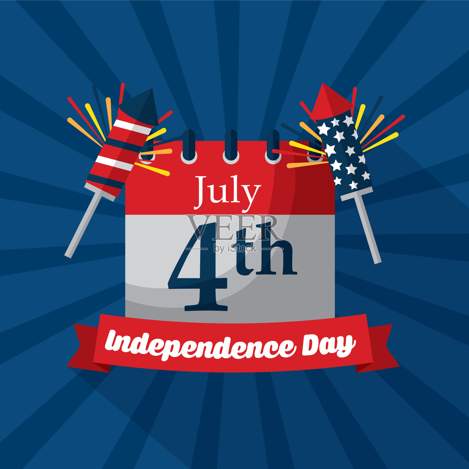 美国独立日插画图片素材