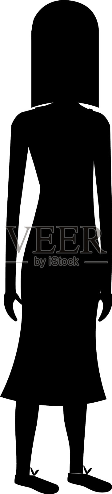 美丽的女人剪影头像人物设计元素图片