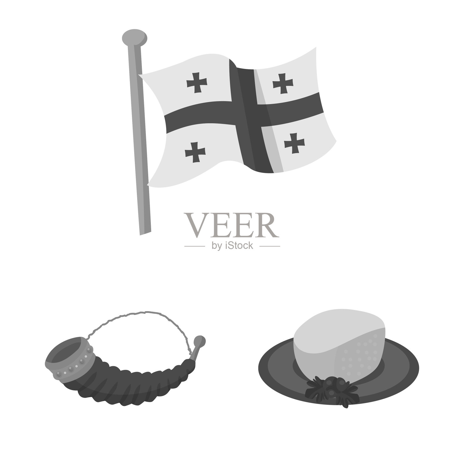 属性及旅游标志插画图片素材