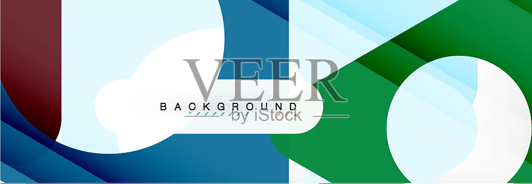 圆形和三角形抽象背景插画图片素材