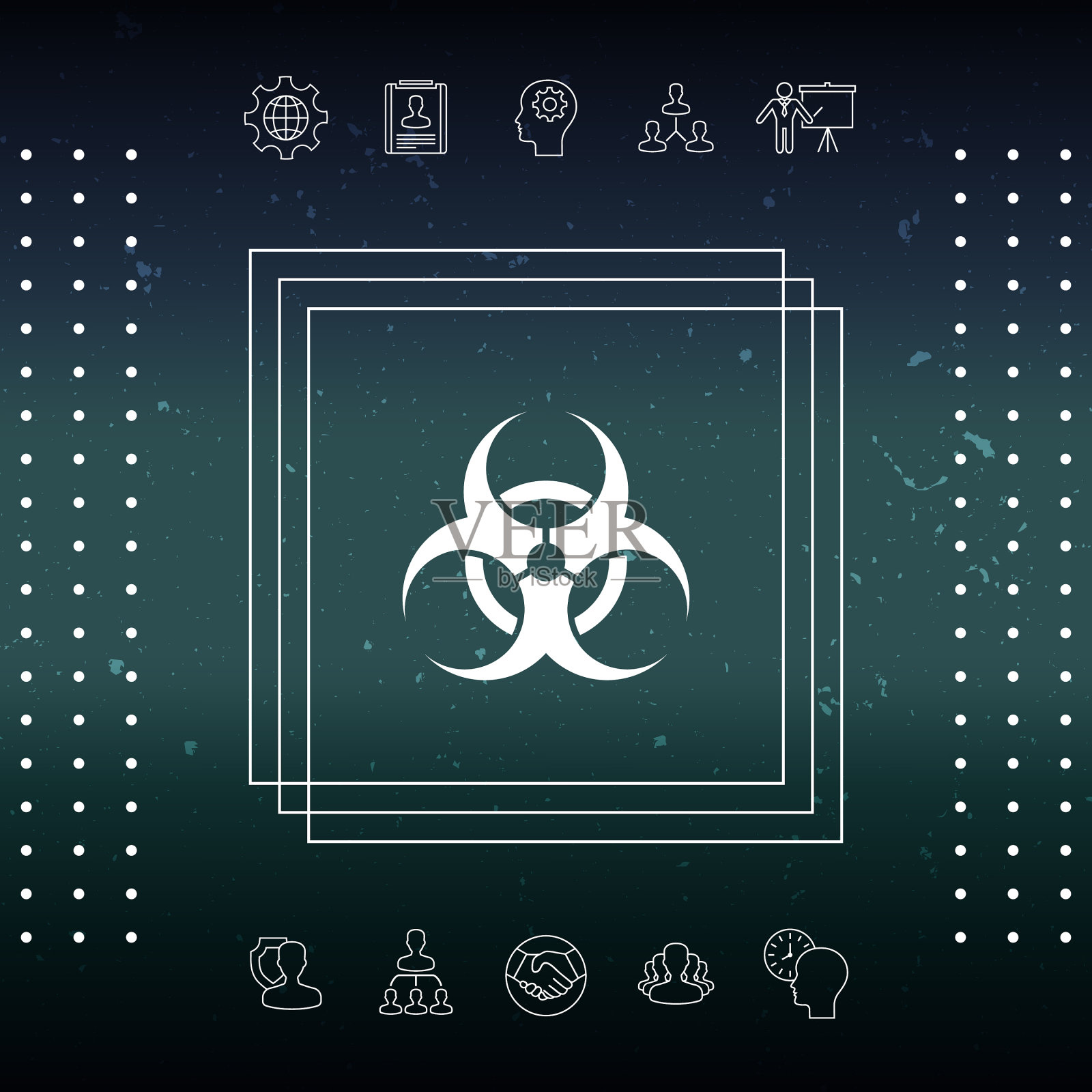 生物危险标志插画图片素材