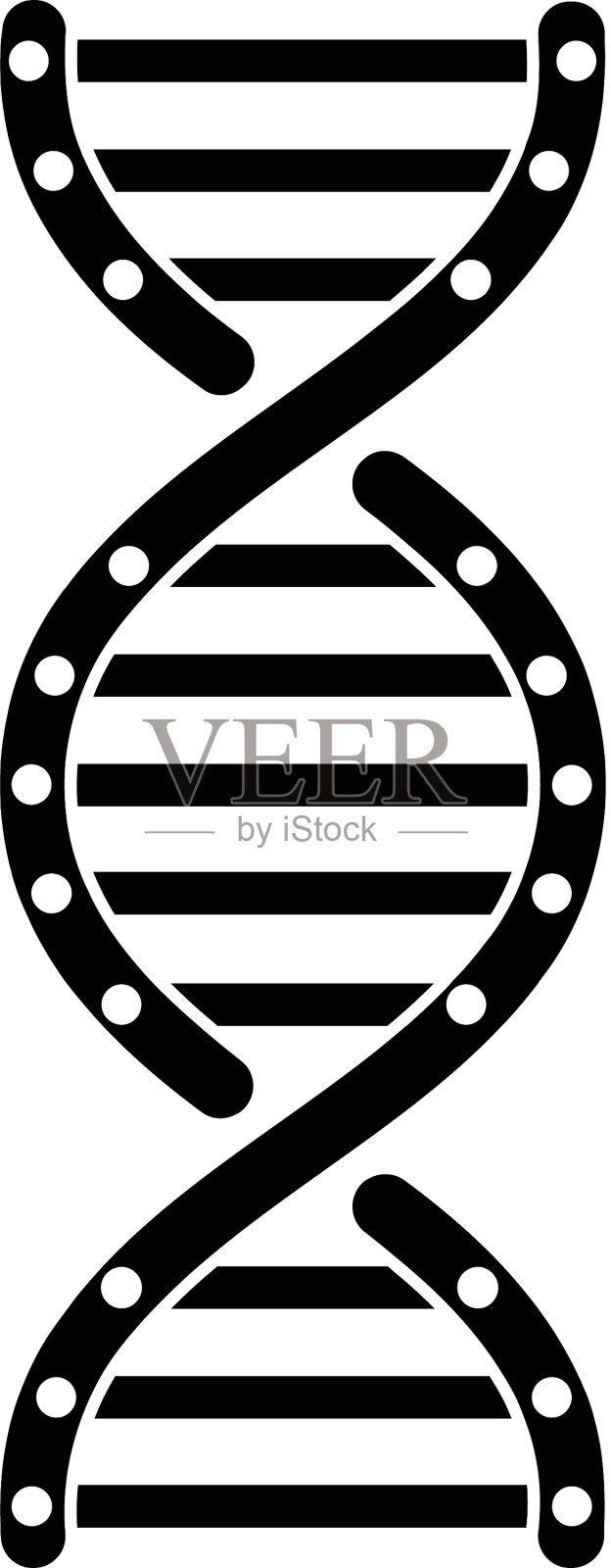 DNA基因标志医学健康黑色图标设计元素图片