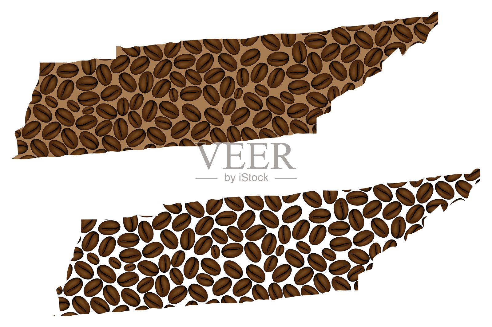 田纳西-咖啡豆地图插画图片素材