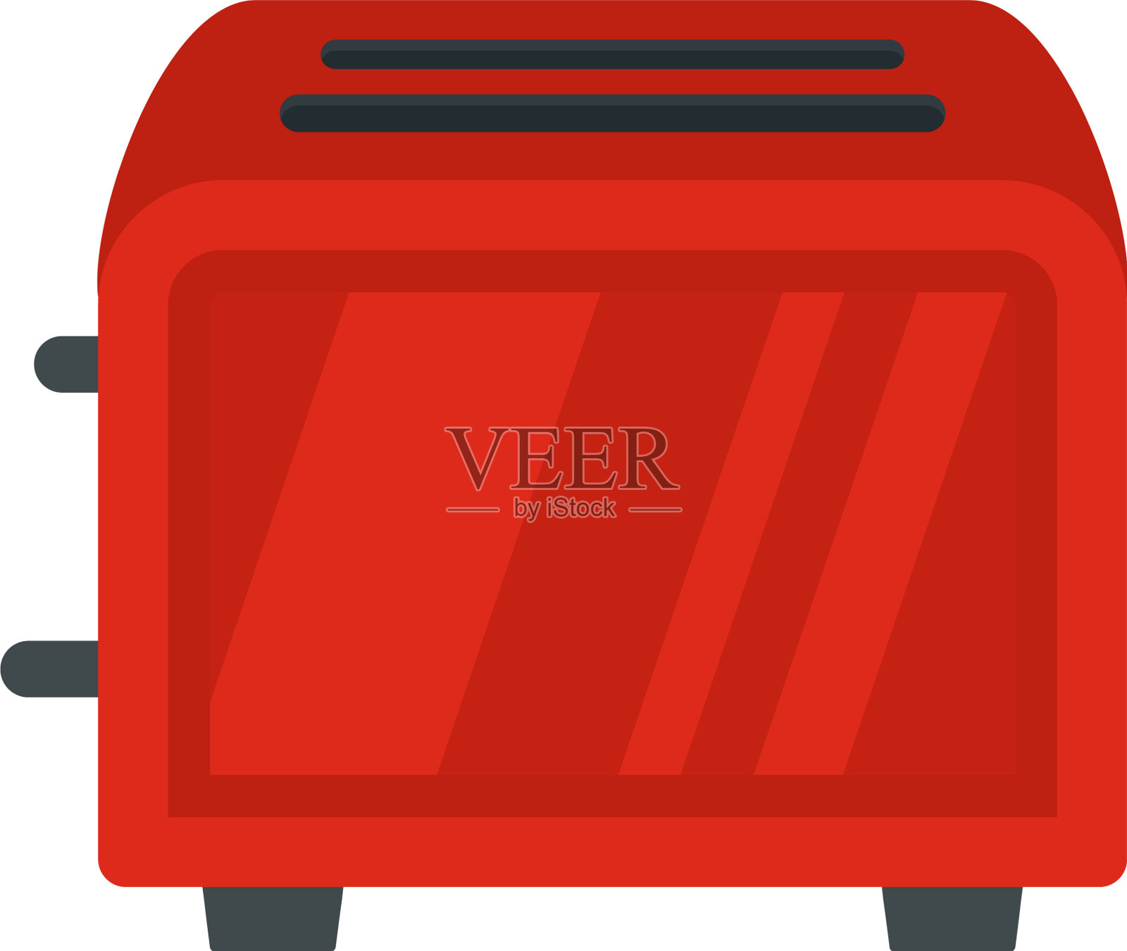 复古烤面包机图标平坦风格设计元素图片