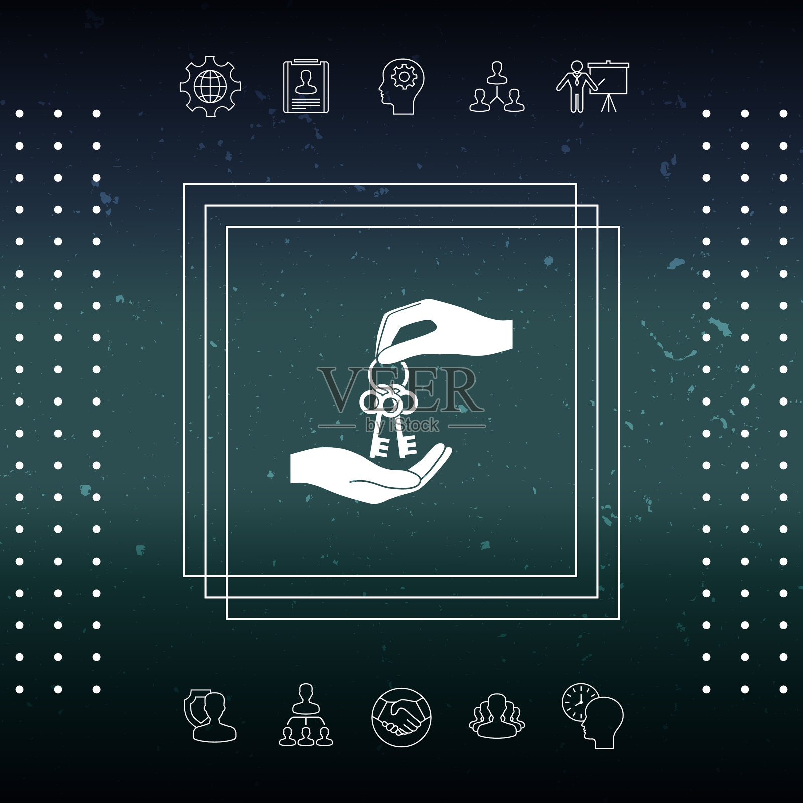 接收一串按键-图标插画图片素材