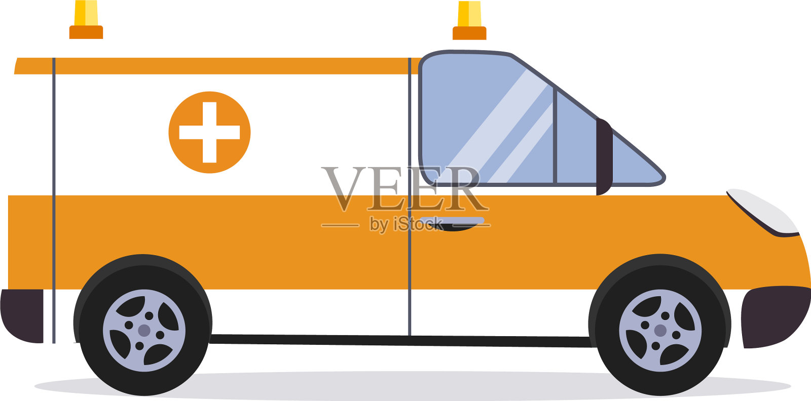 救护车汽车设计元素图片