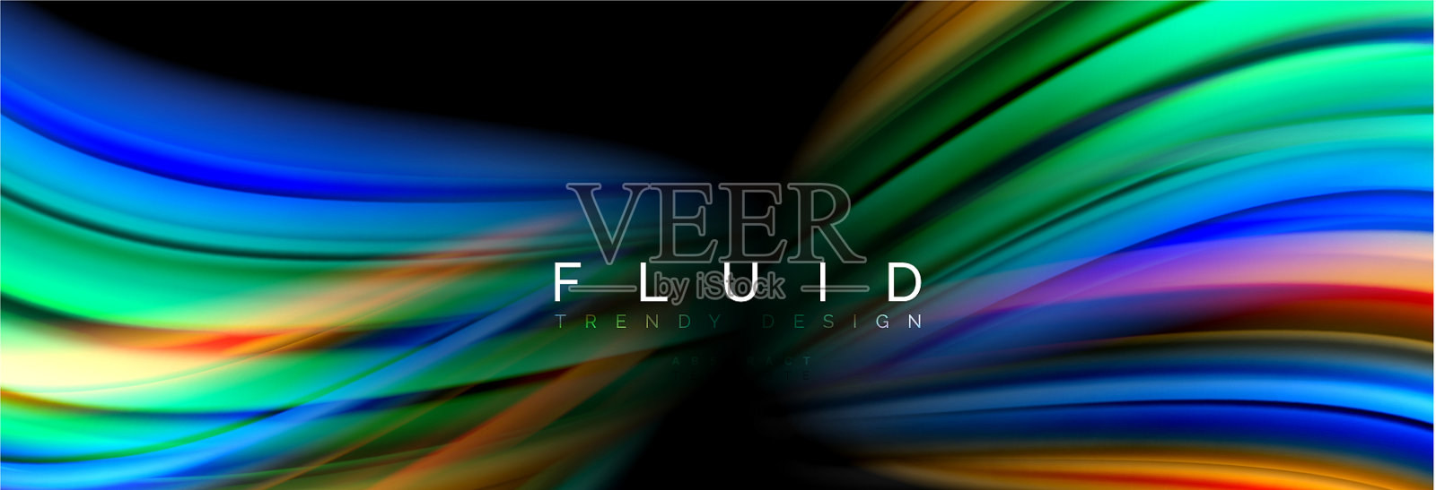 流体颜色运动概念插画图片素材