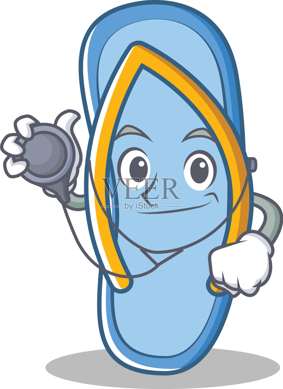 医生人字拖人物卡通插画图片素材