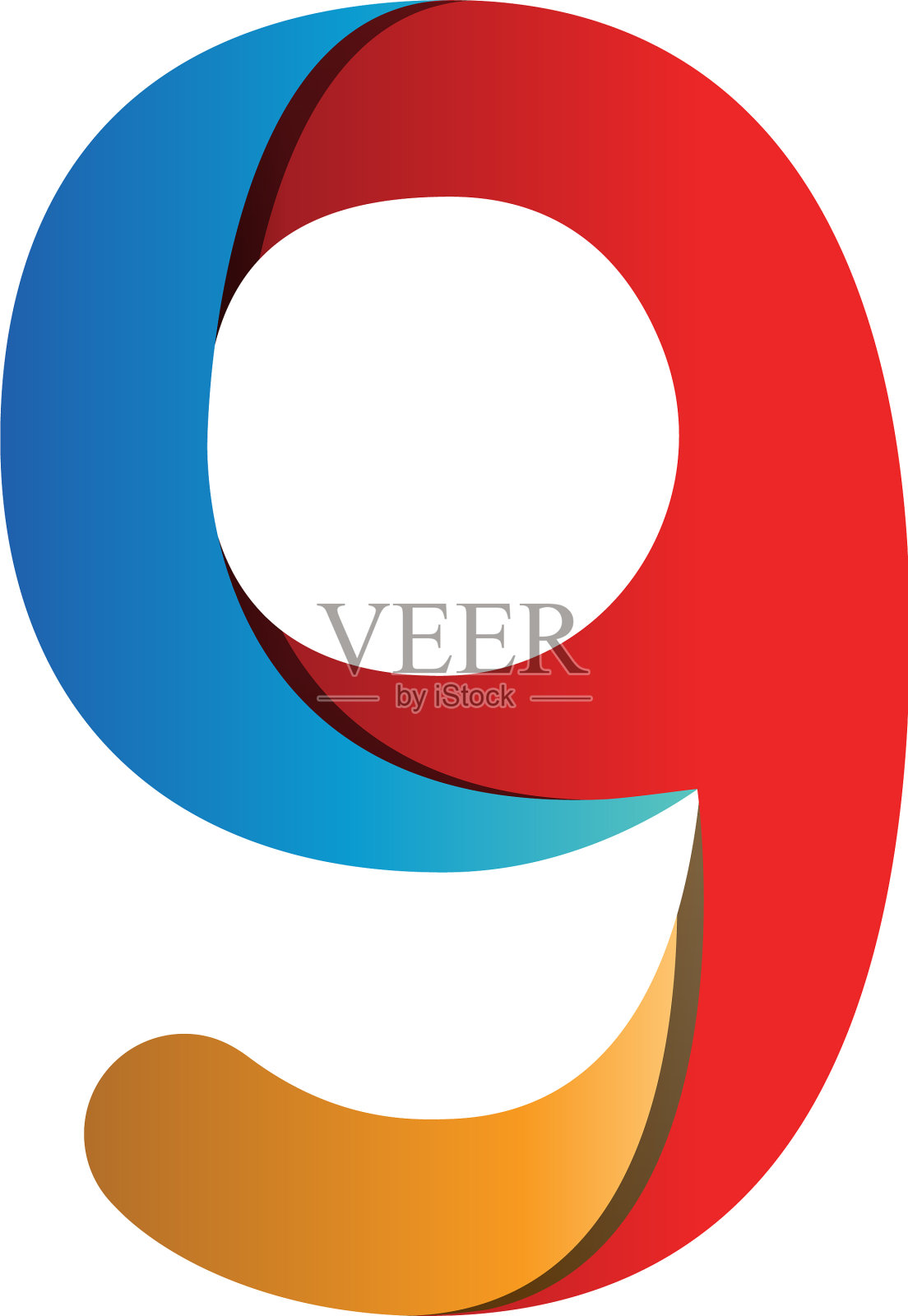 彩色数字标志图标模板设计元素图片