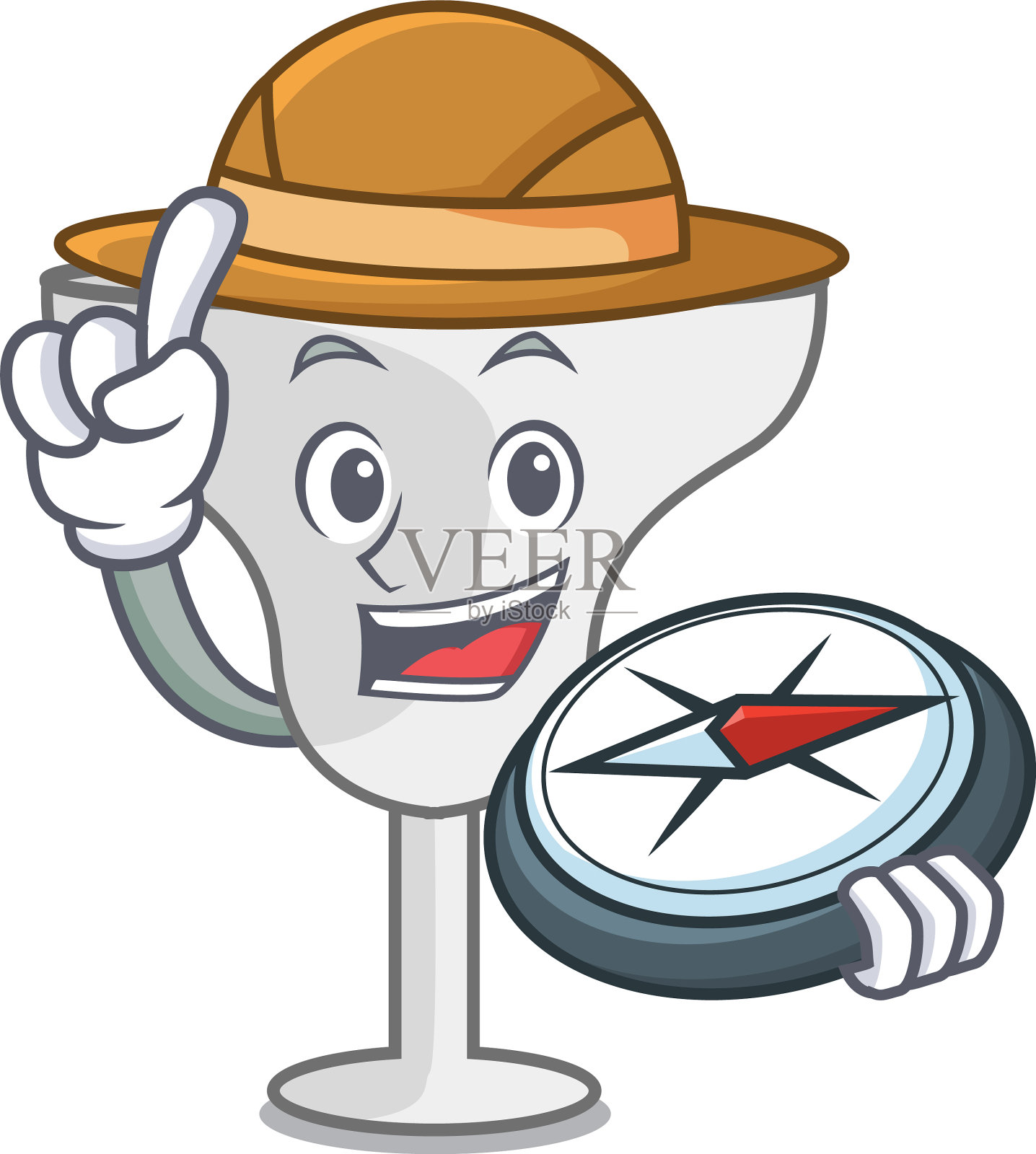 探险家玛格丽塔玻璃吉祥物卡通设计元素图片