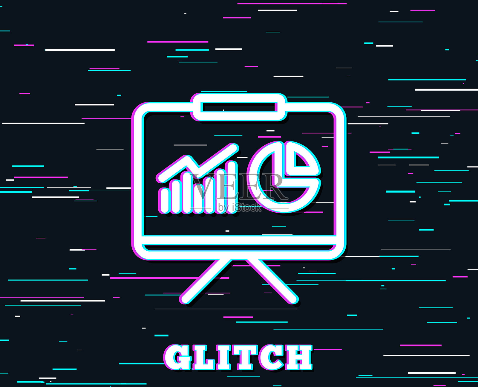 演示板线图标报告图表符号插画图片素材