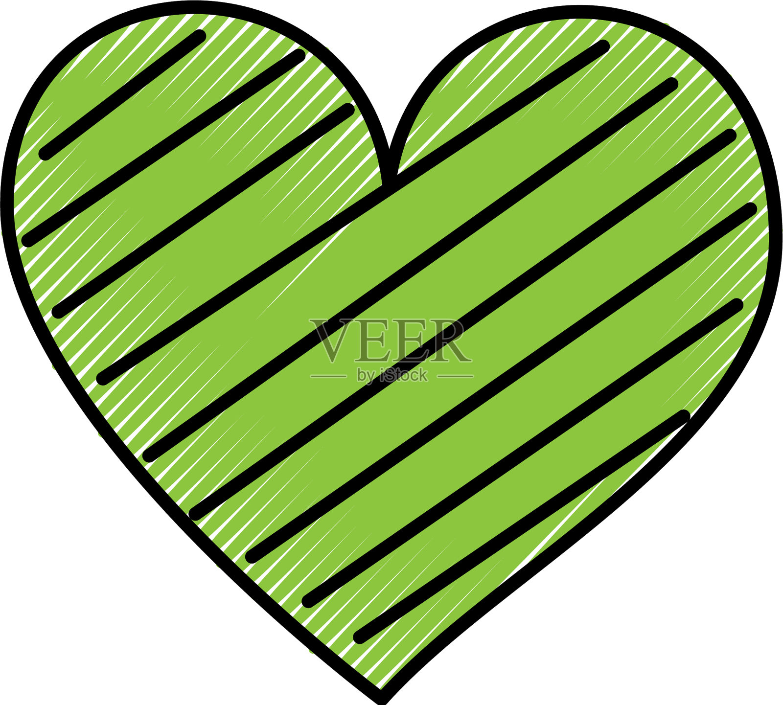 心爱浪漫激情装饰条纹插画图片素材