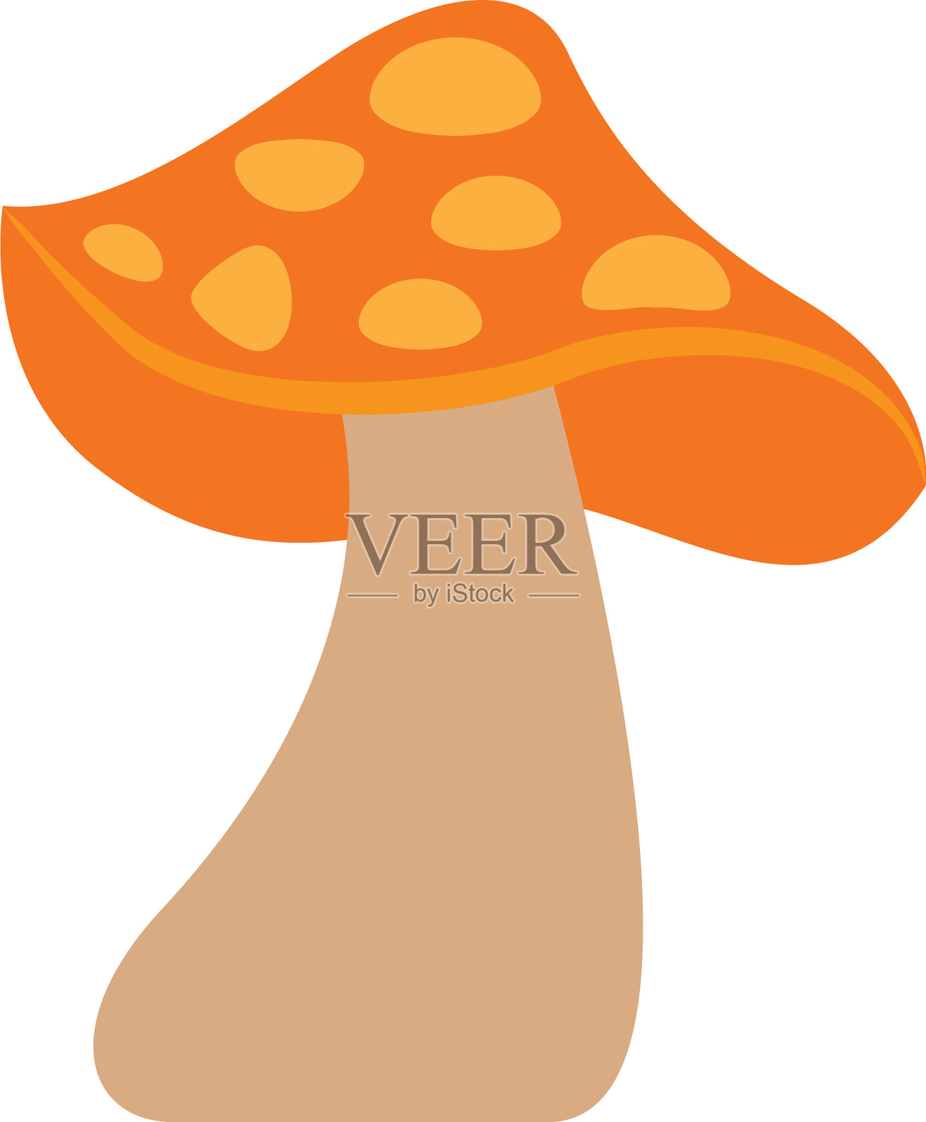 秋季蘑菇自然植物林插画图片素材