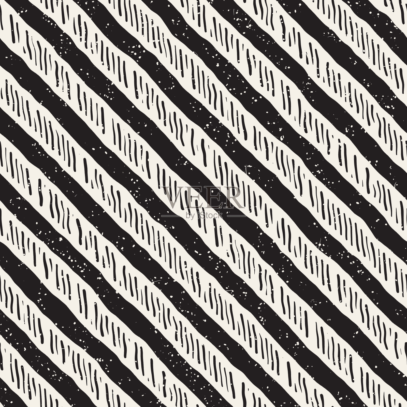 无缝模式与手绘笔触插画图片素材