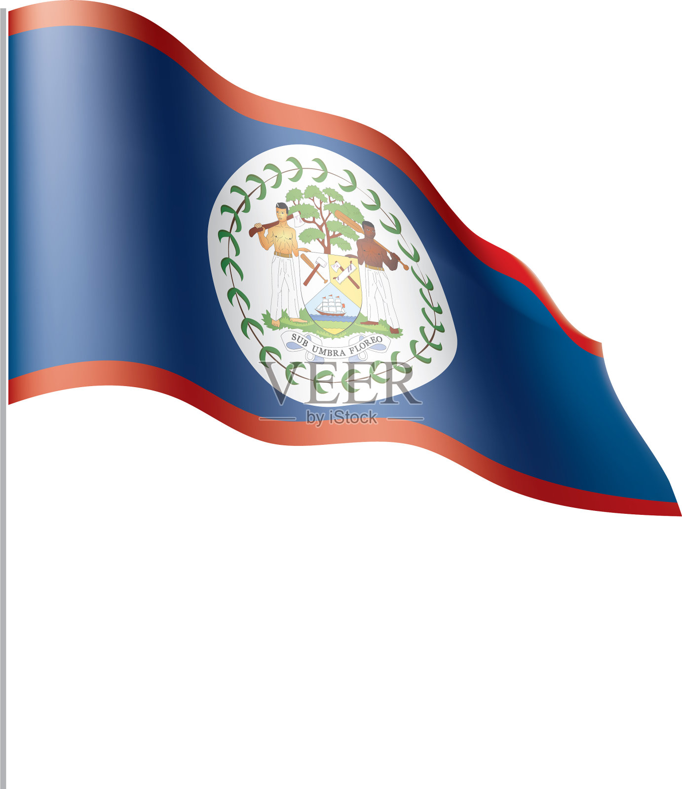 伯利兹国旗设计元素图片