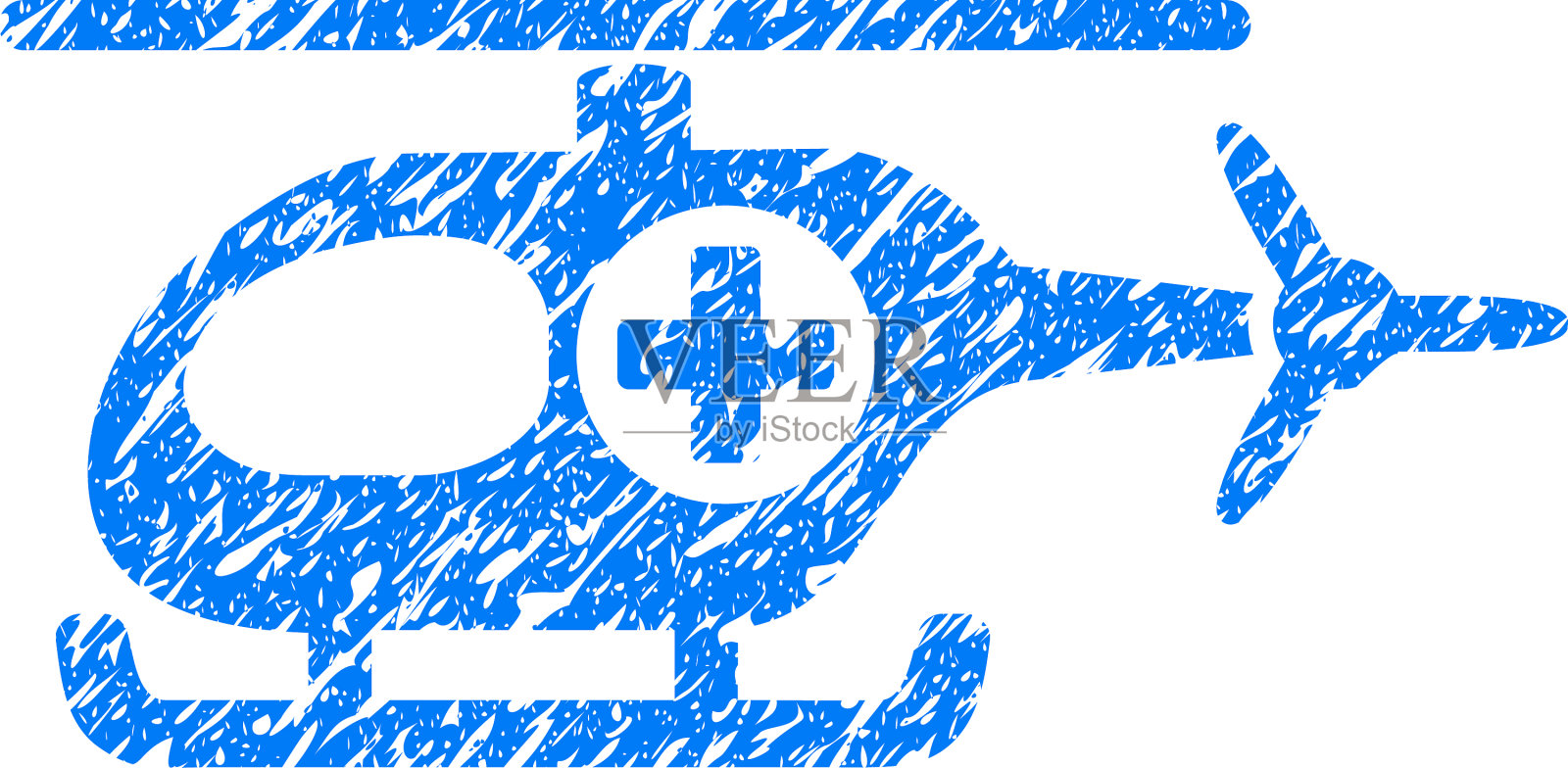 医疗直升机垃圾图标插画图片素材