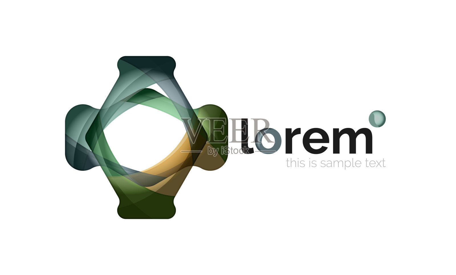 抽象的几何设计使logo流畅设计元素图片