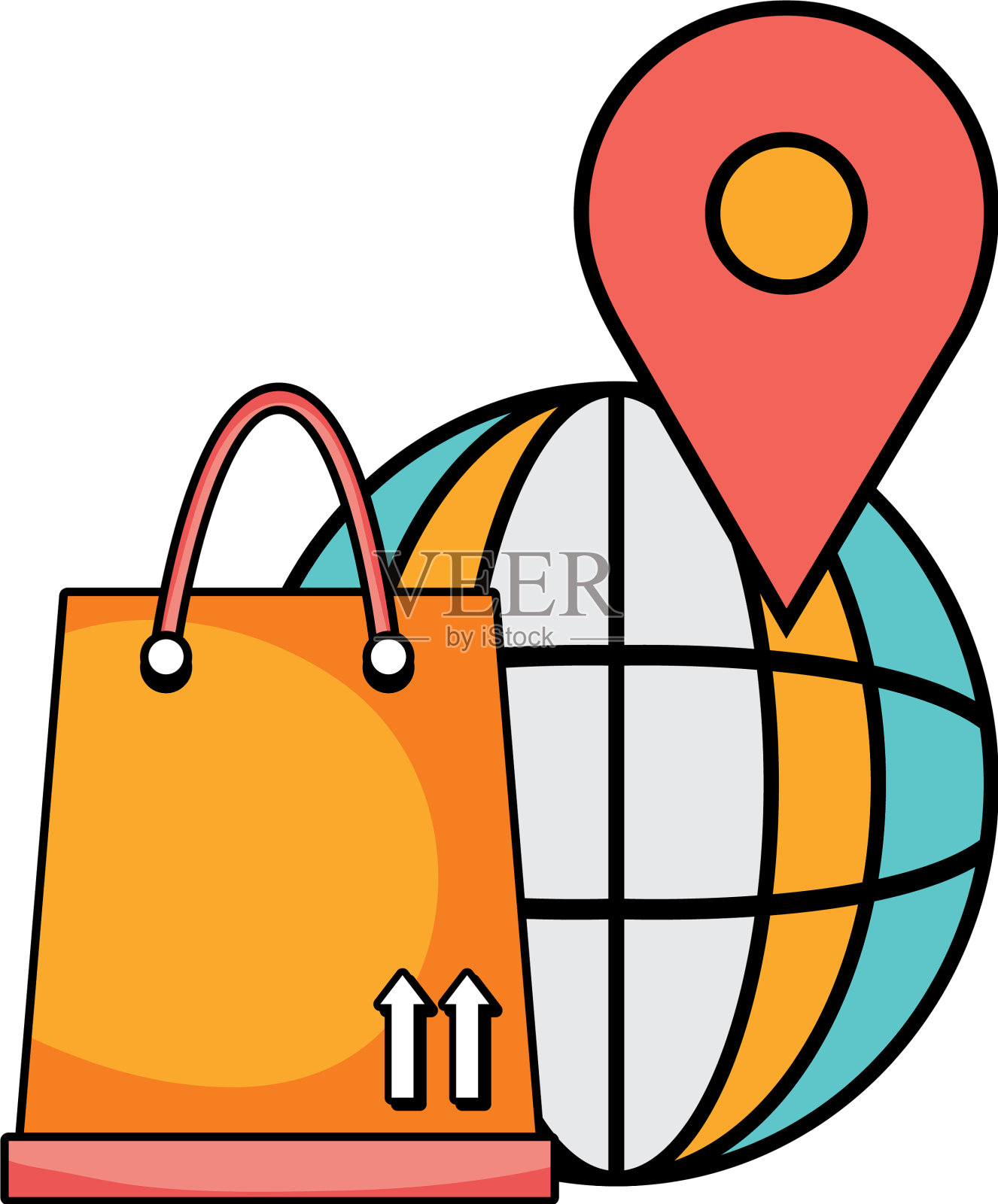 送货服务卡通设计元素图片