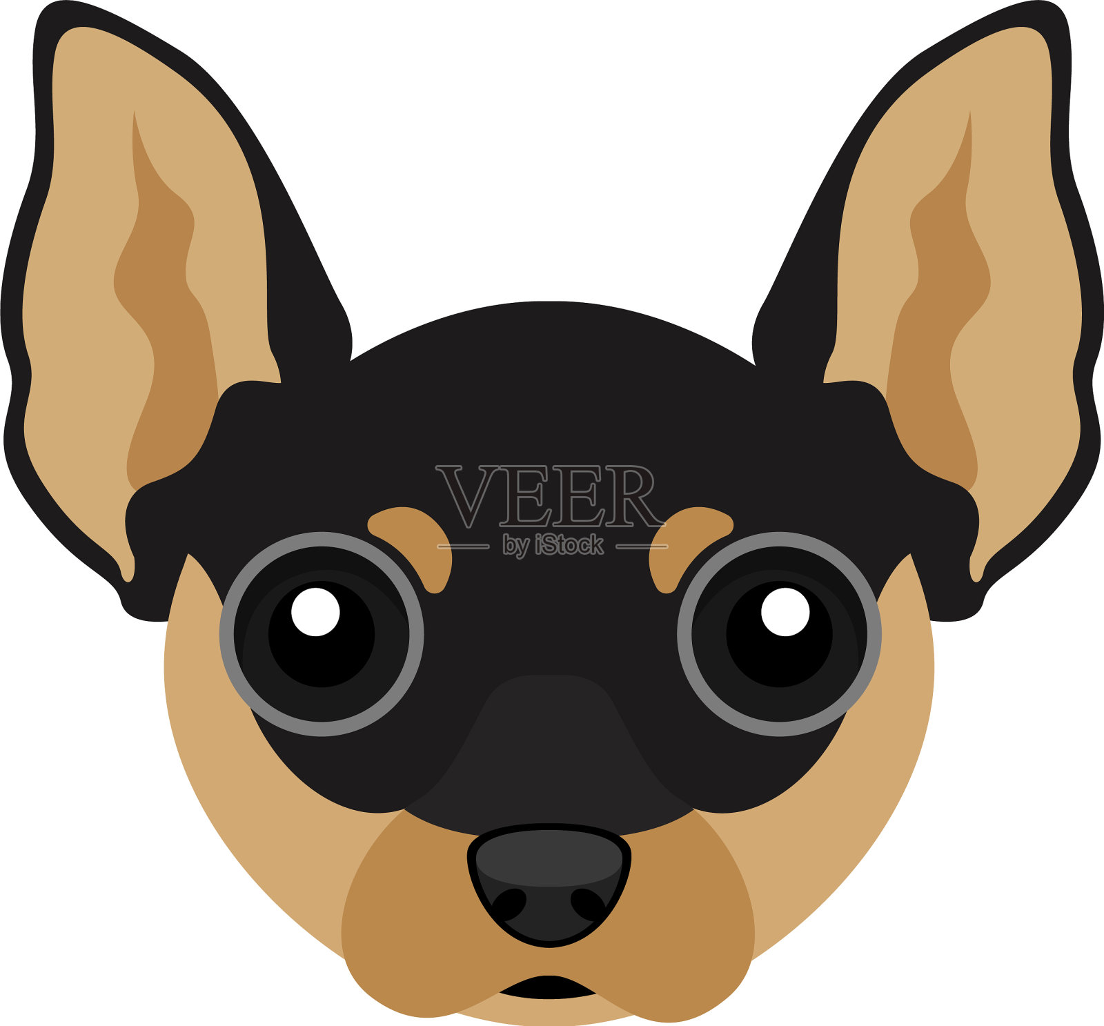 奇娃娃狗之王插画图片素材