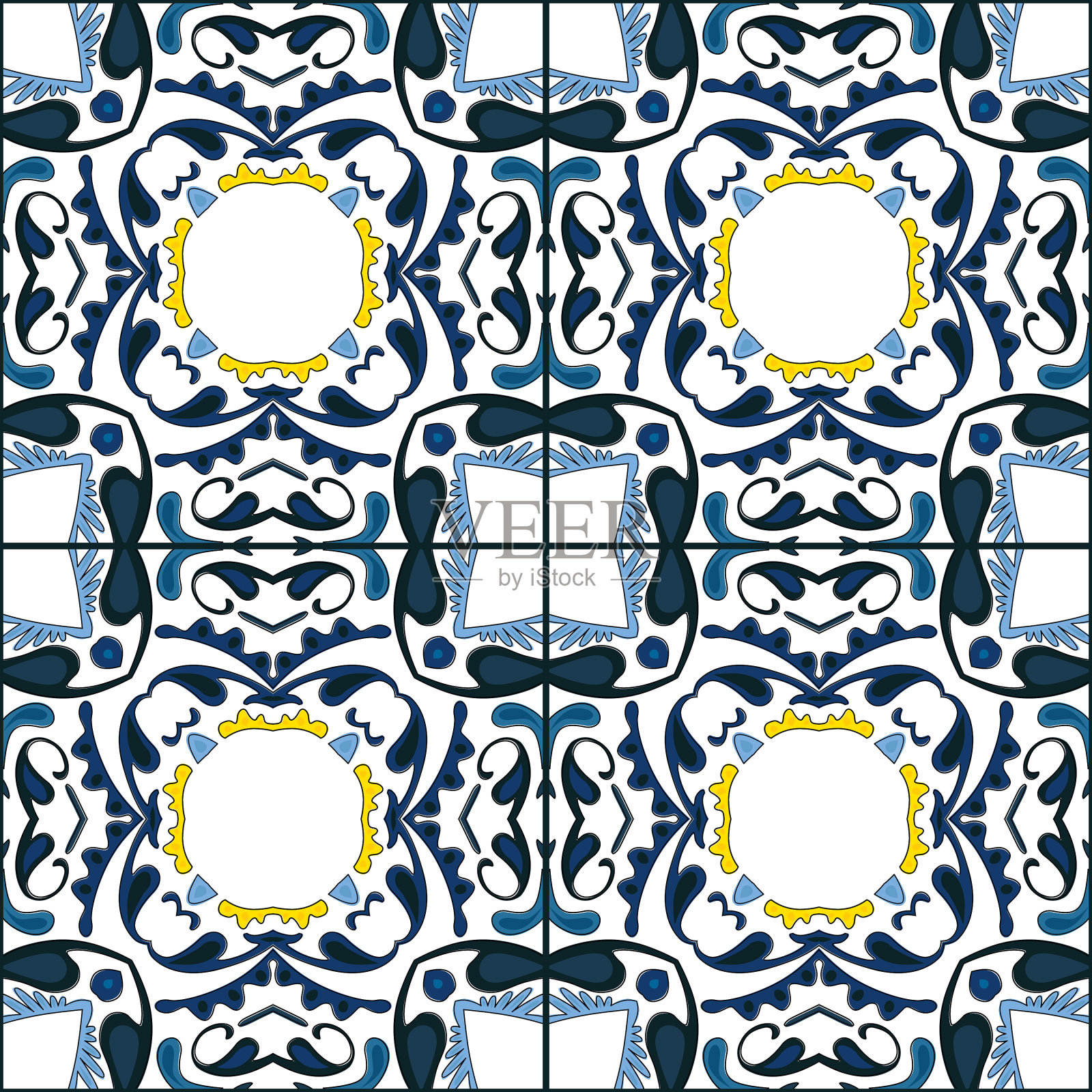 葡萄牙的瓷砖插画图片素材