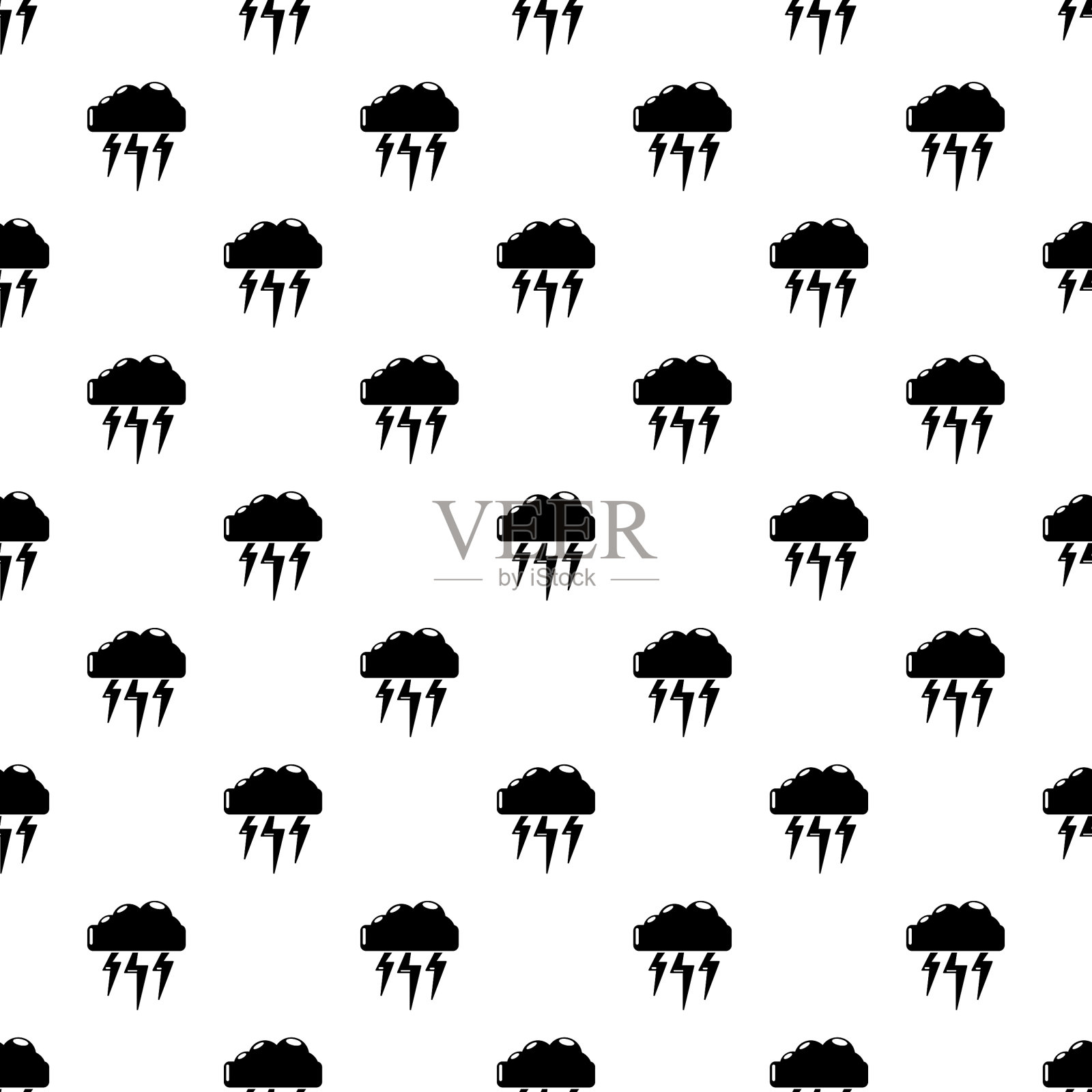 大气电模式无缝插画图片素材