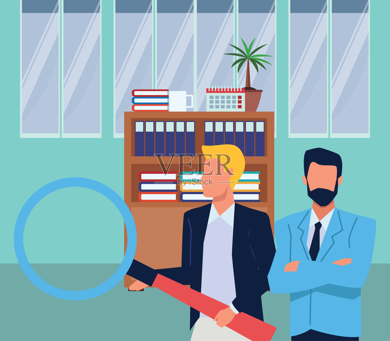 高管企业家夫妇插画图片素材