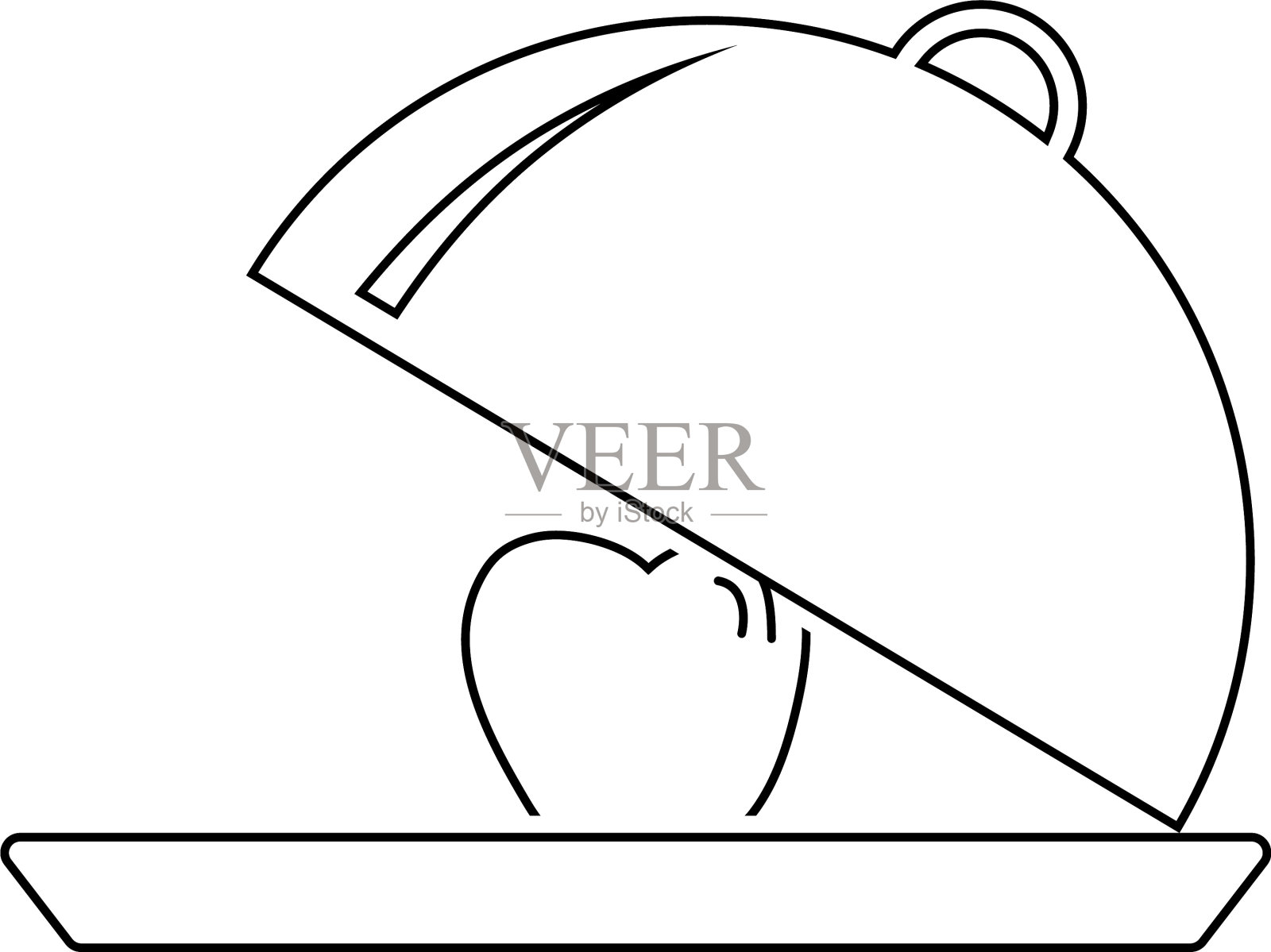 钟形饰物内的苹果图标设计元素图片