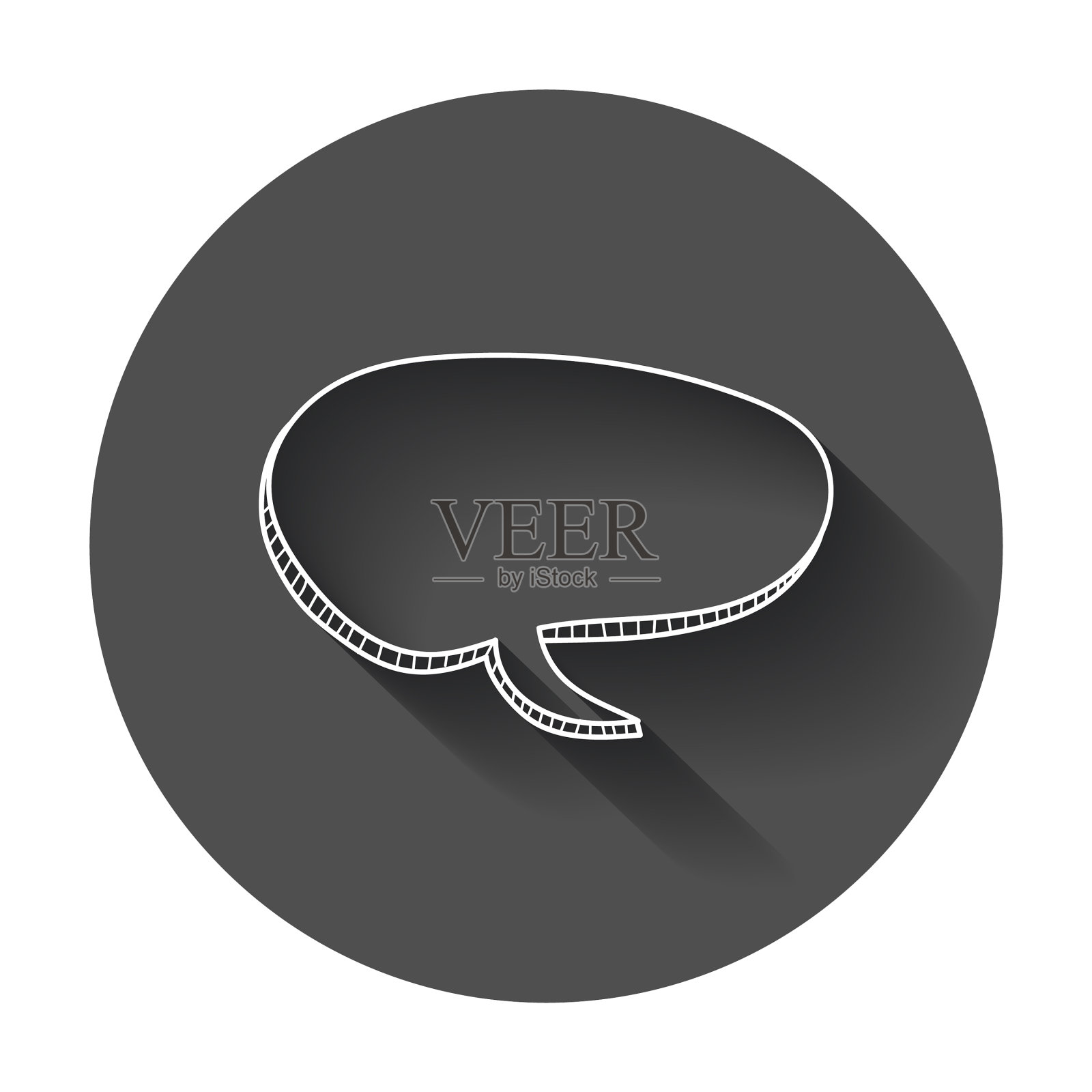 手绘的思想语言泡泡上的黑色设计元素图片