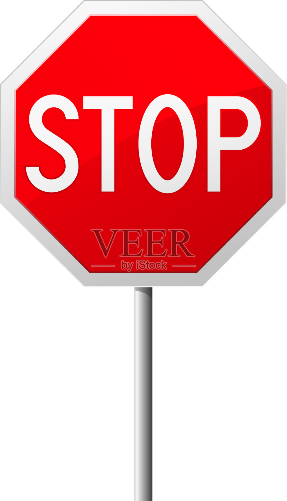 停车路标-八面体交通路标设计元素图片