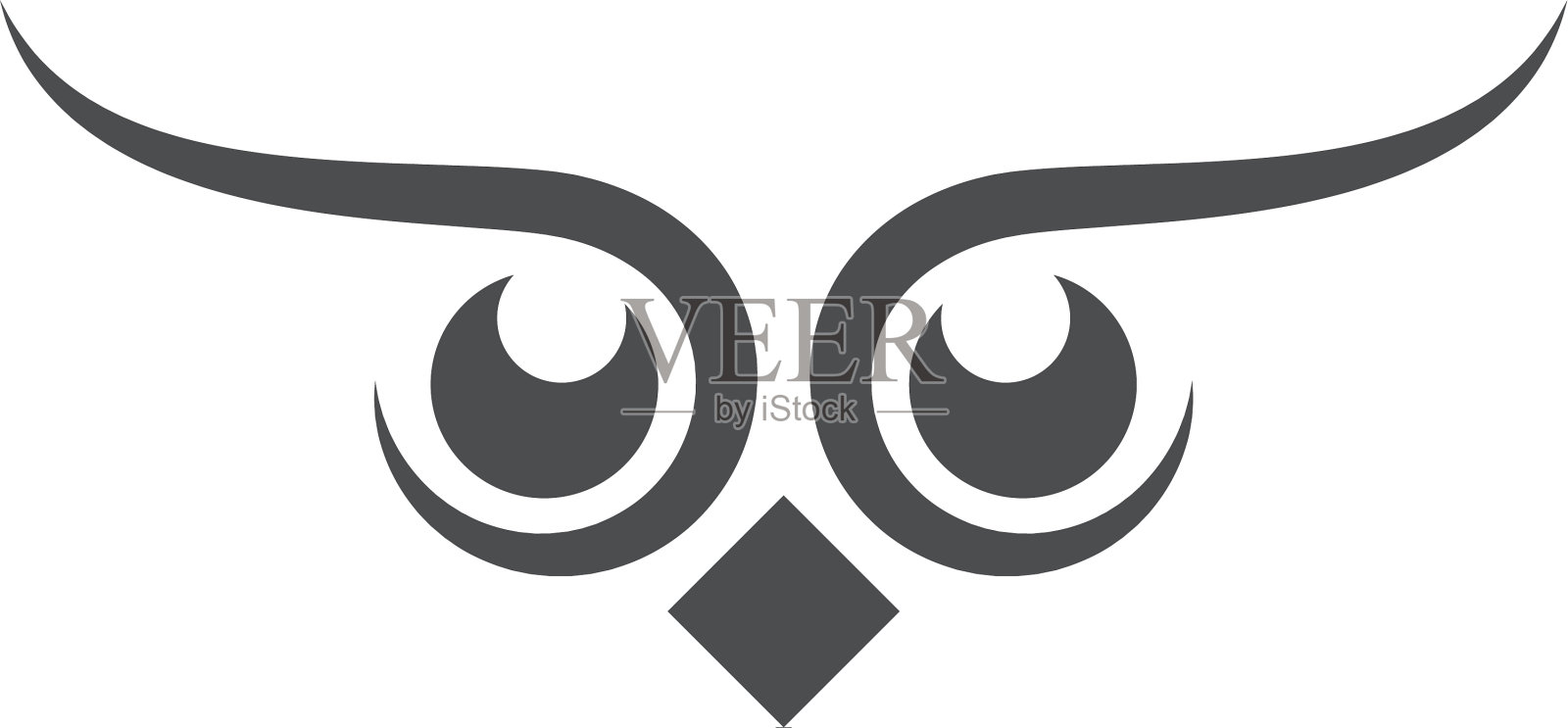 猫头鹰的标志设计元素图片