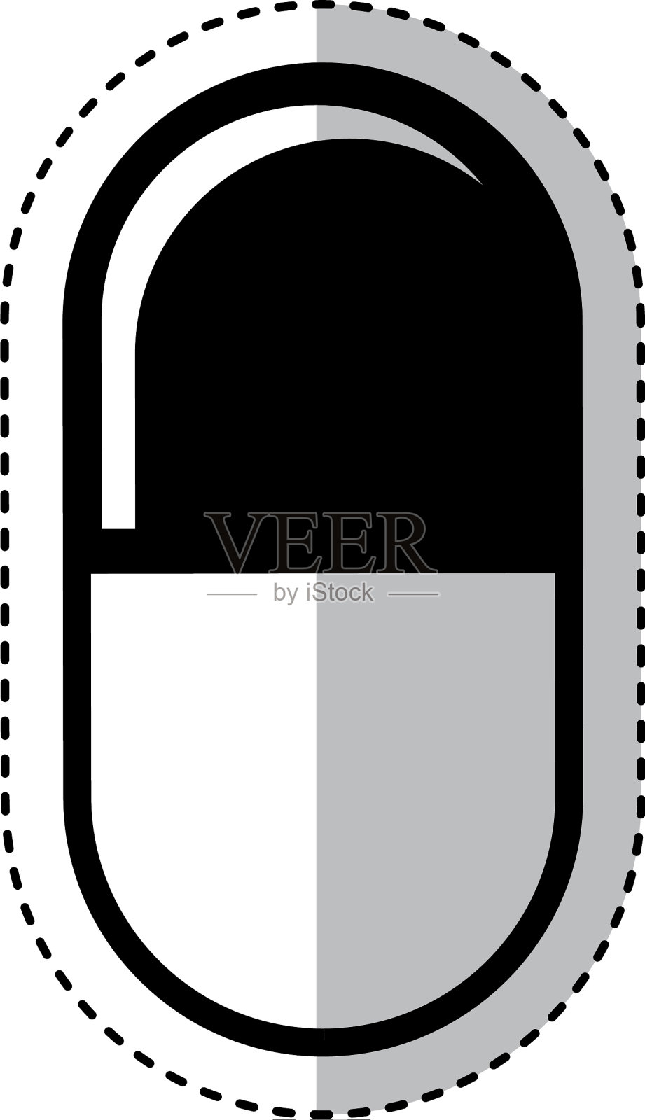 胶囊药物隔离图标设计元素图片