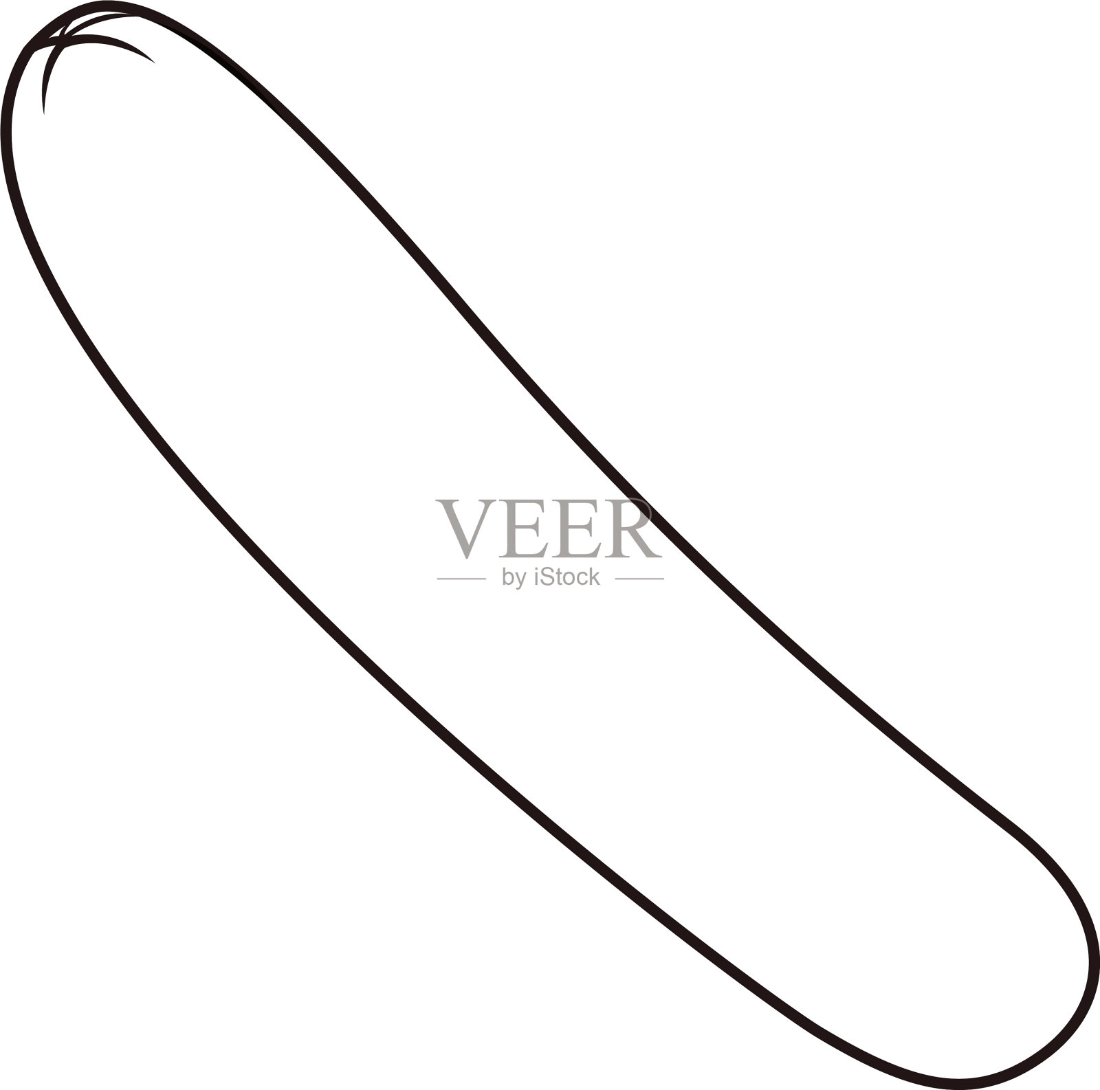 香肠烹饪图标上的白色背景设计元素图片