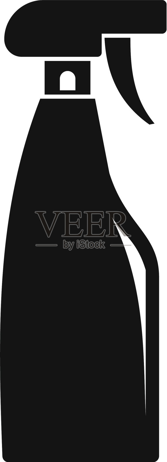 清洁喷雾图标风格简单设计元素图片