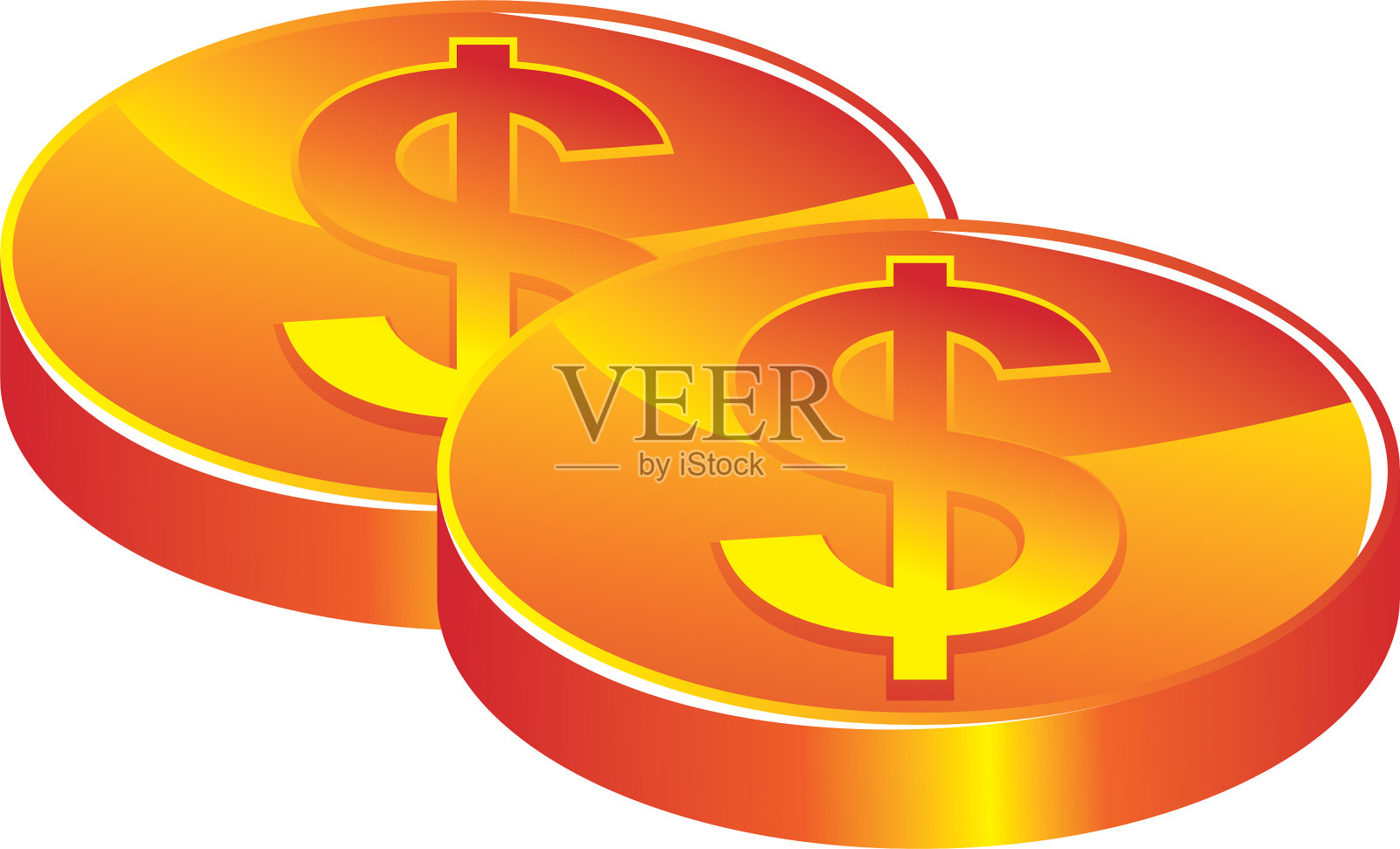 钞票堆标志设计模板设计元素图片