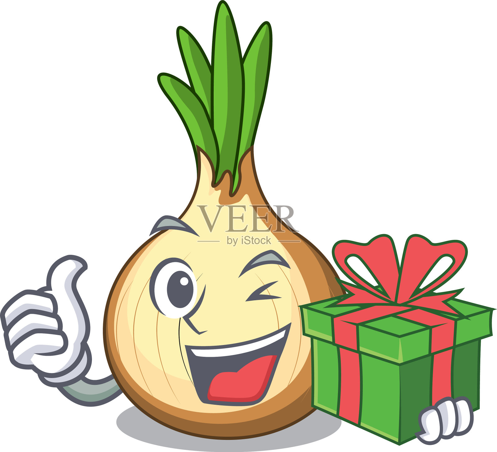 用礼品卡通黄洋葱煮熟设计元素图片