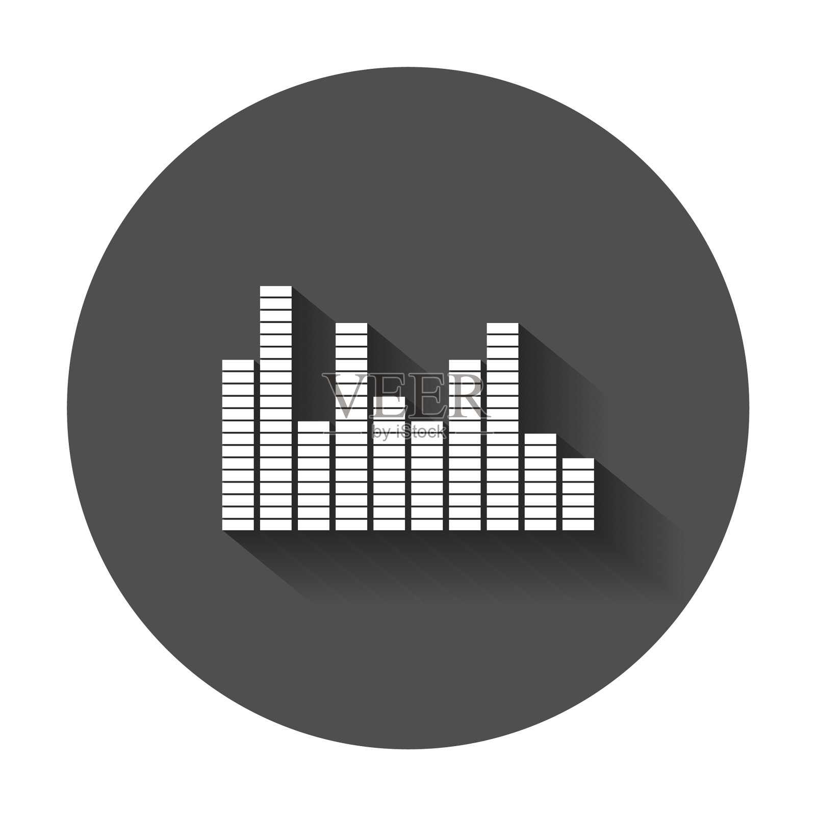 声音波形图标声波和音乐设计元素图片