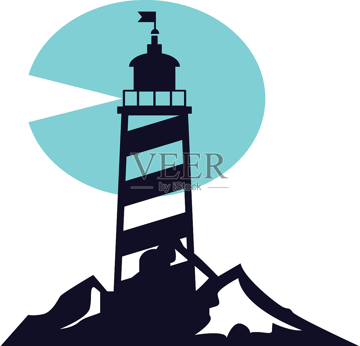 灯塔的标志设计元素图片
